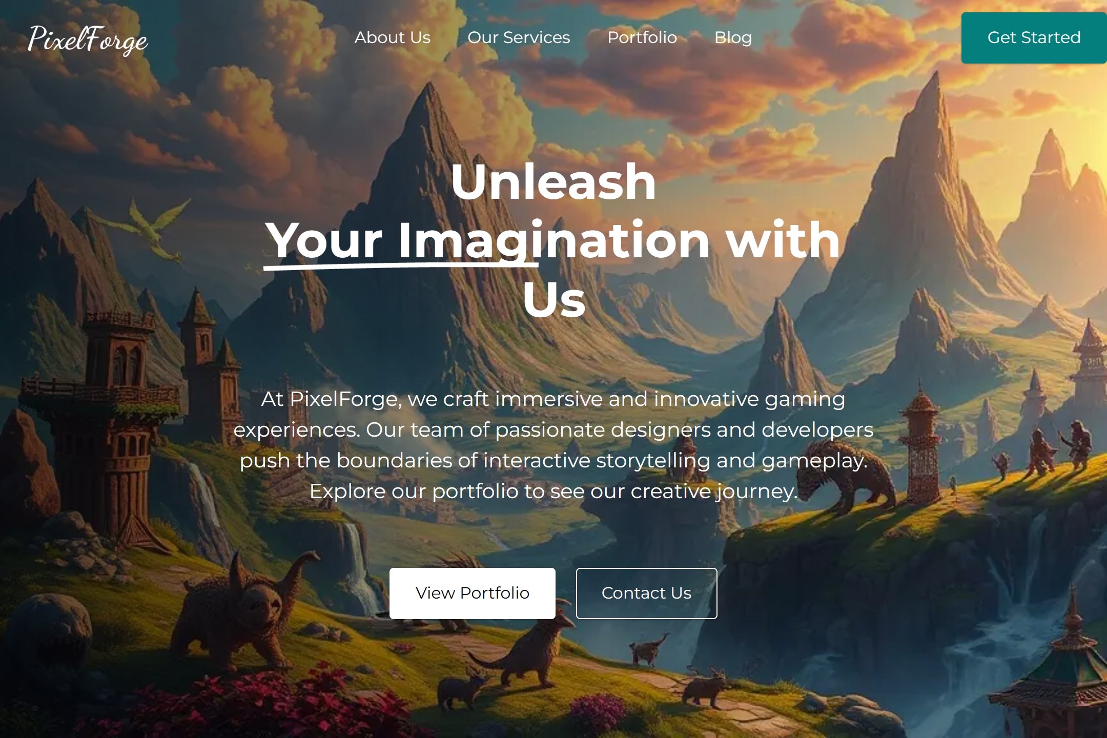 Game design portfolio website template