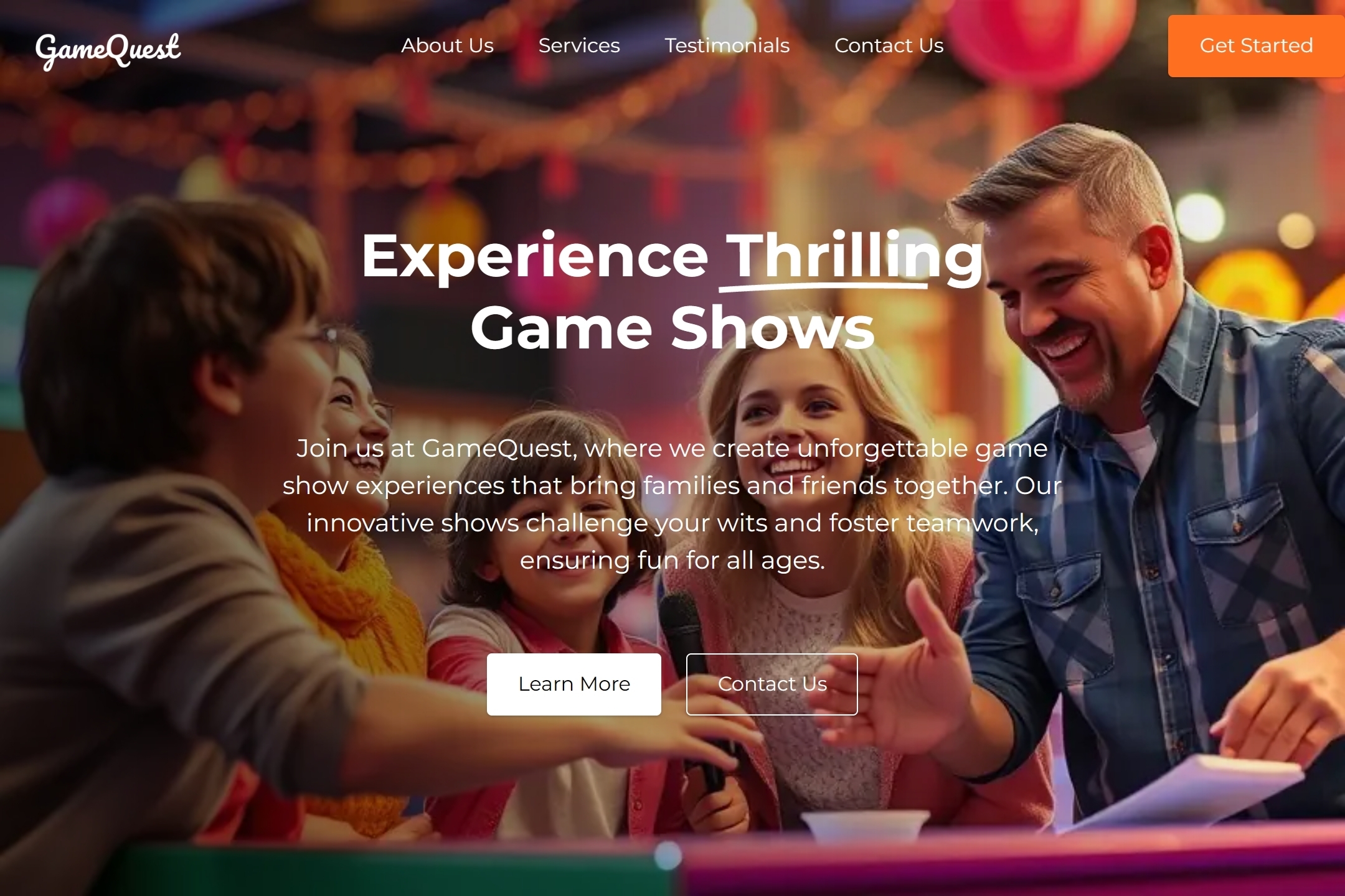 Game show release website template
