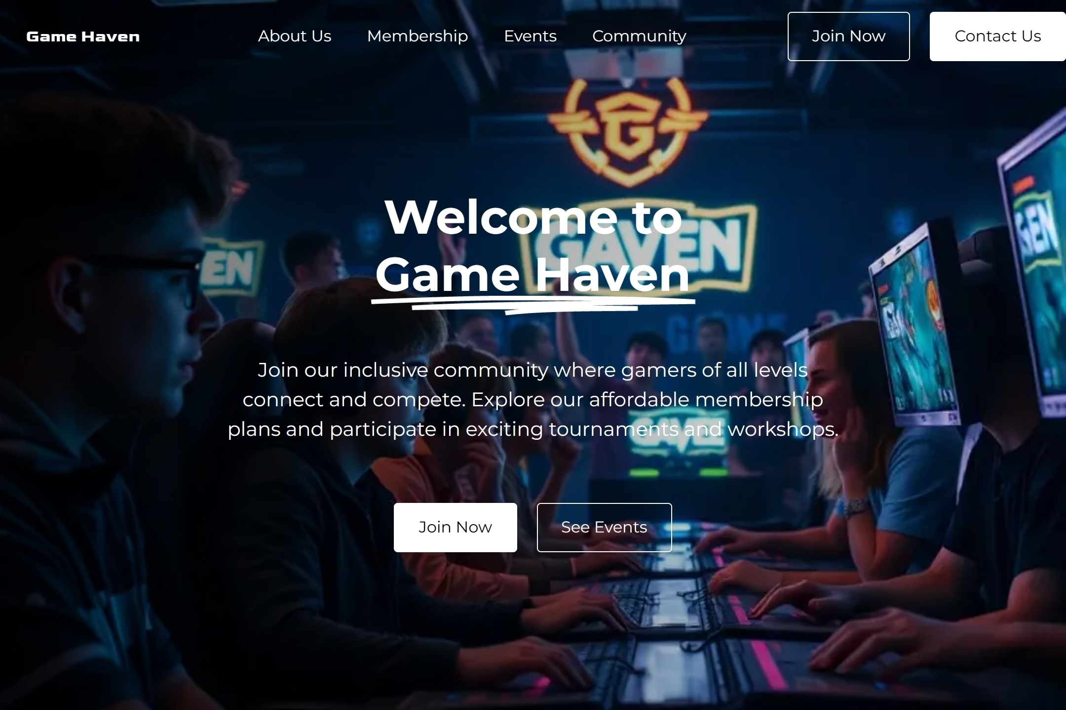 Gaming Club website template