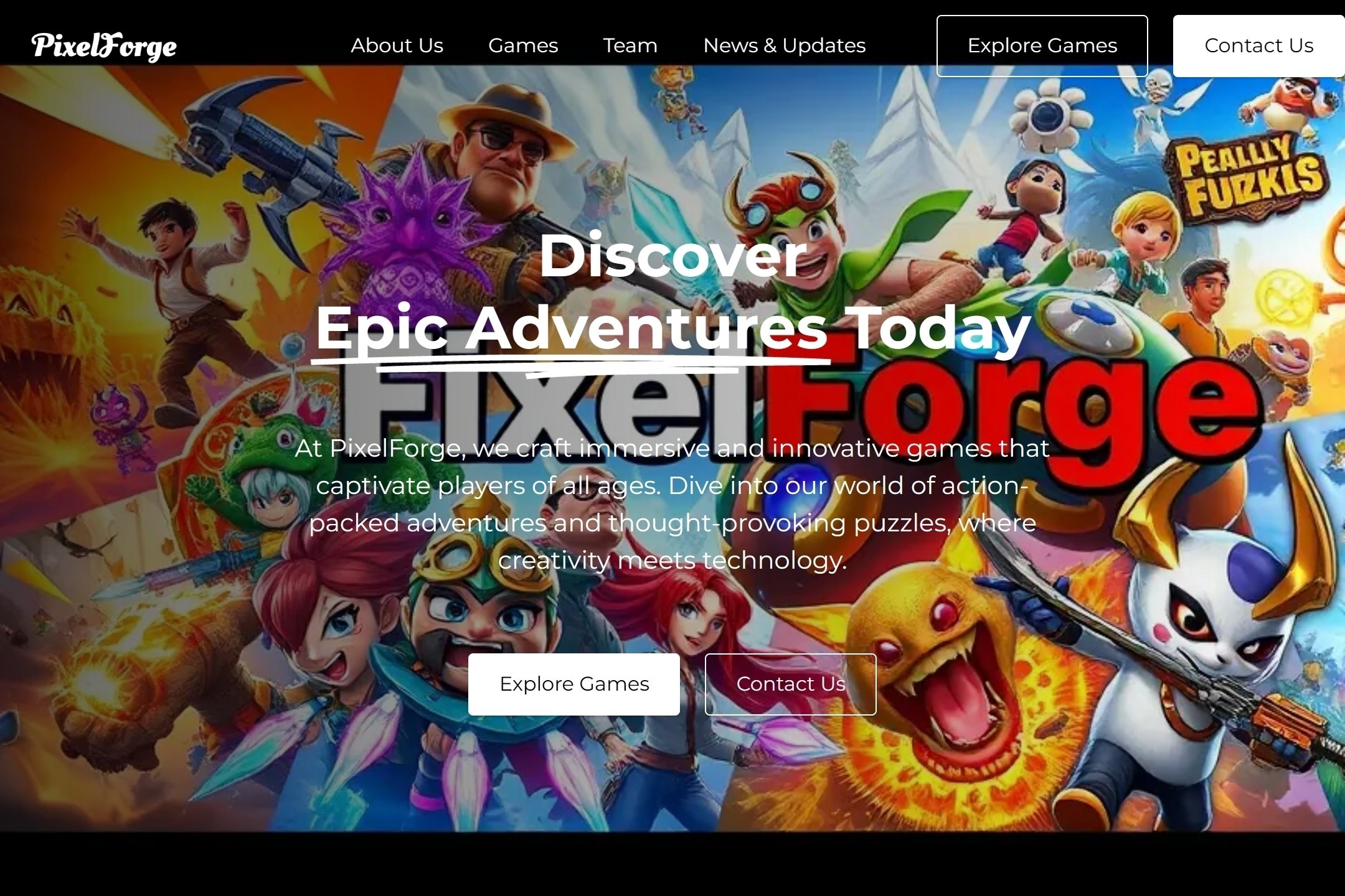 Gaming company website template