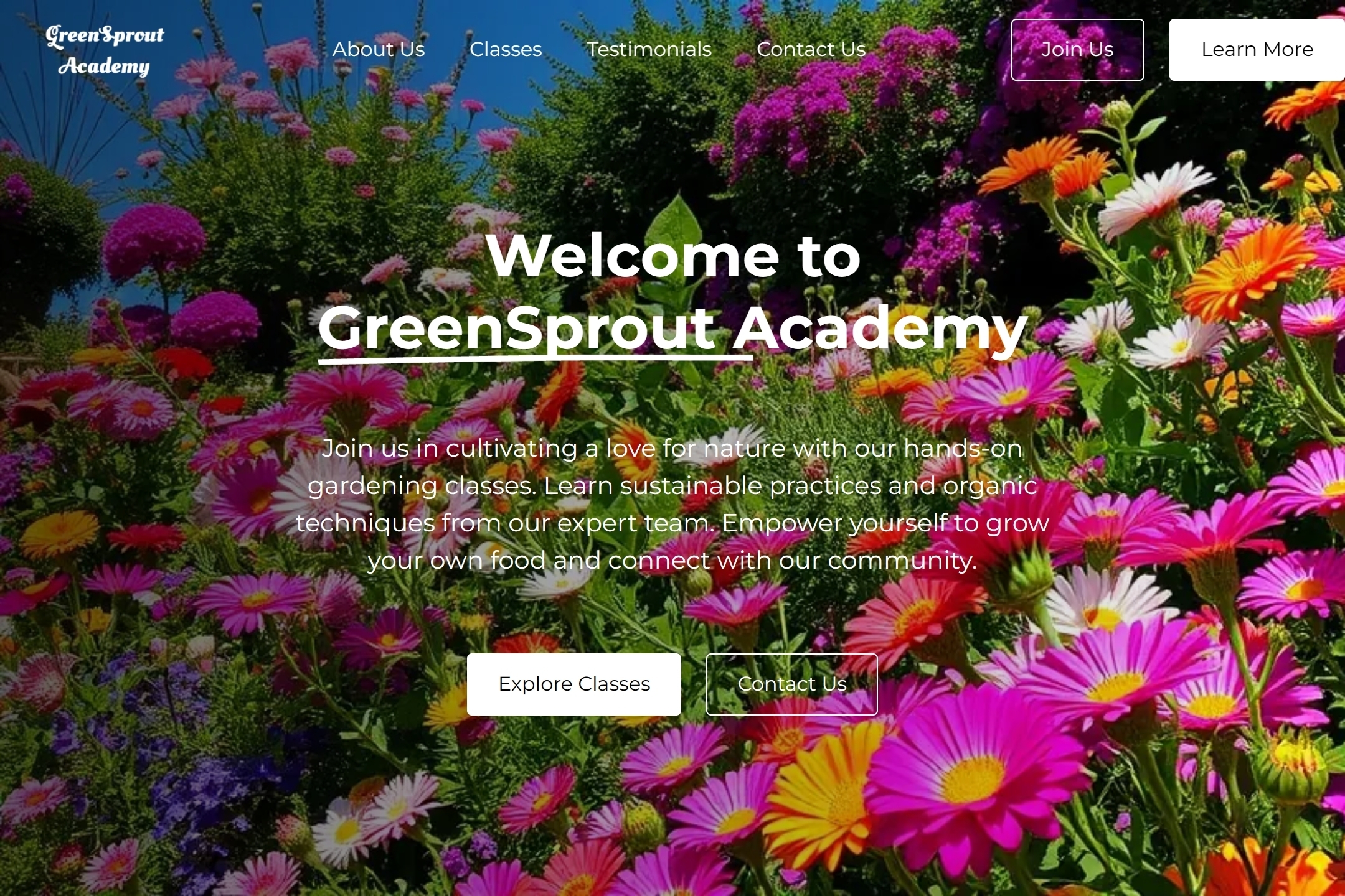 Garden School website template