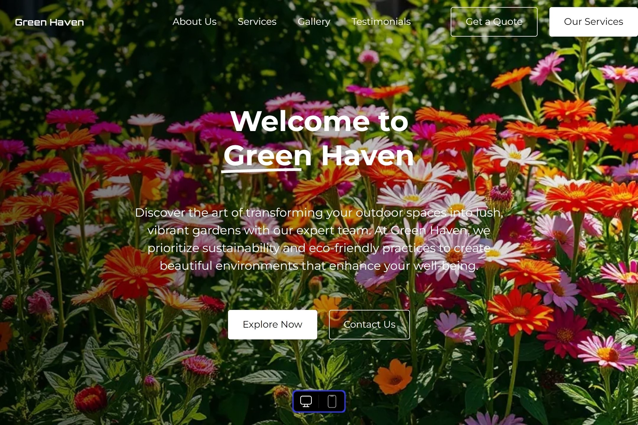 Gardening company website template