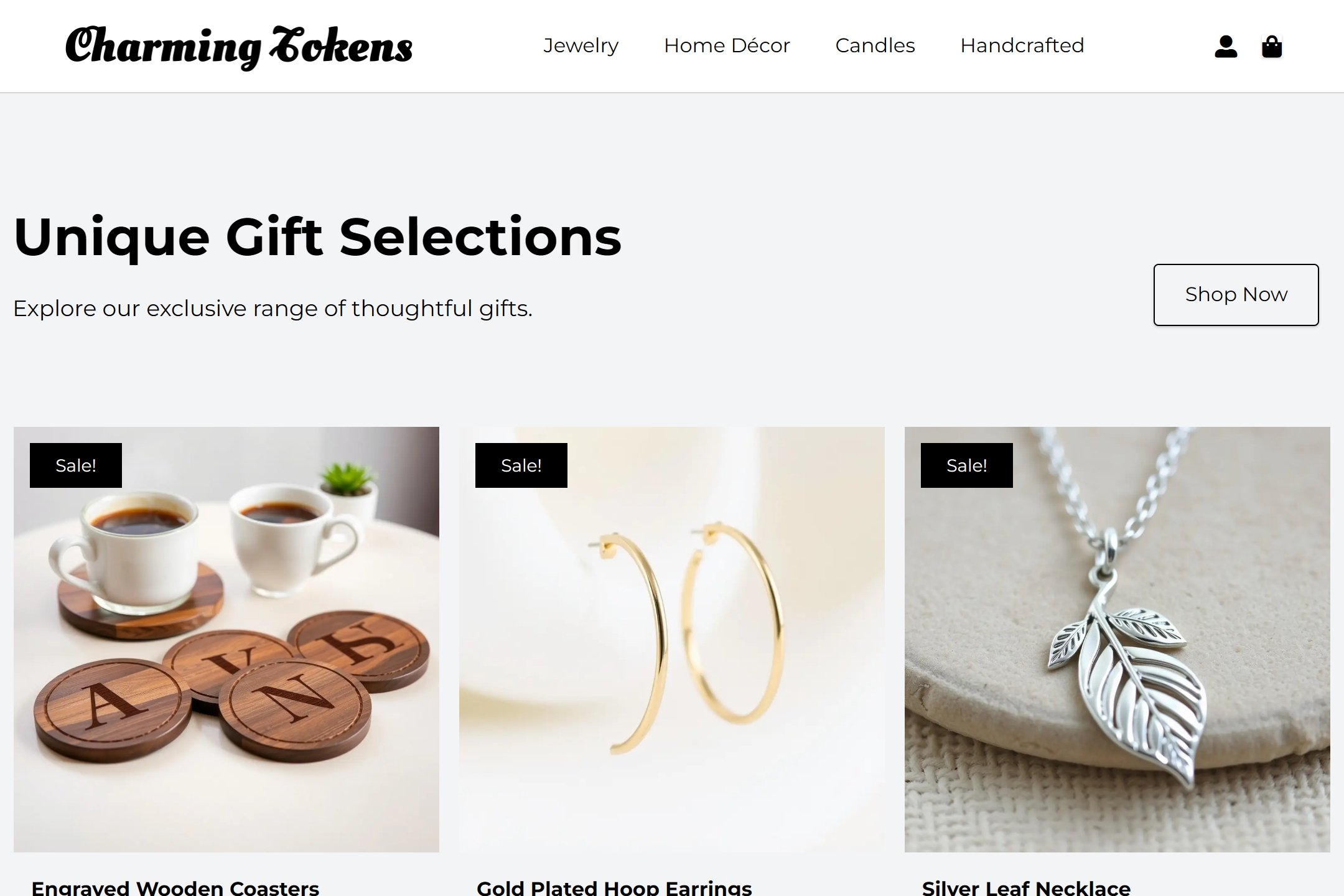 Gift boutique website template