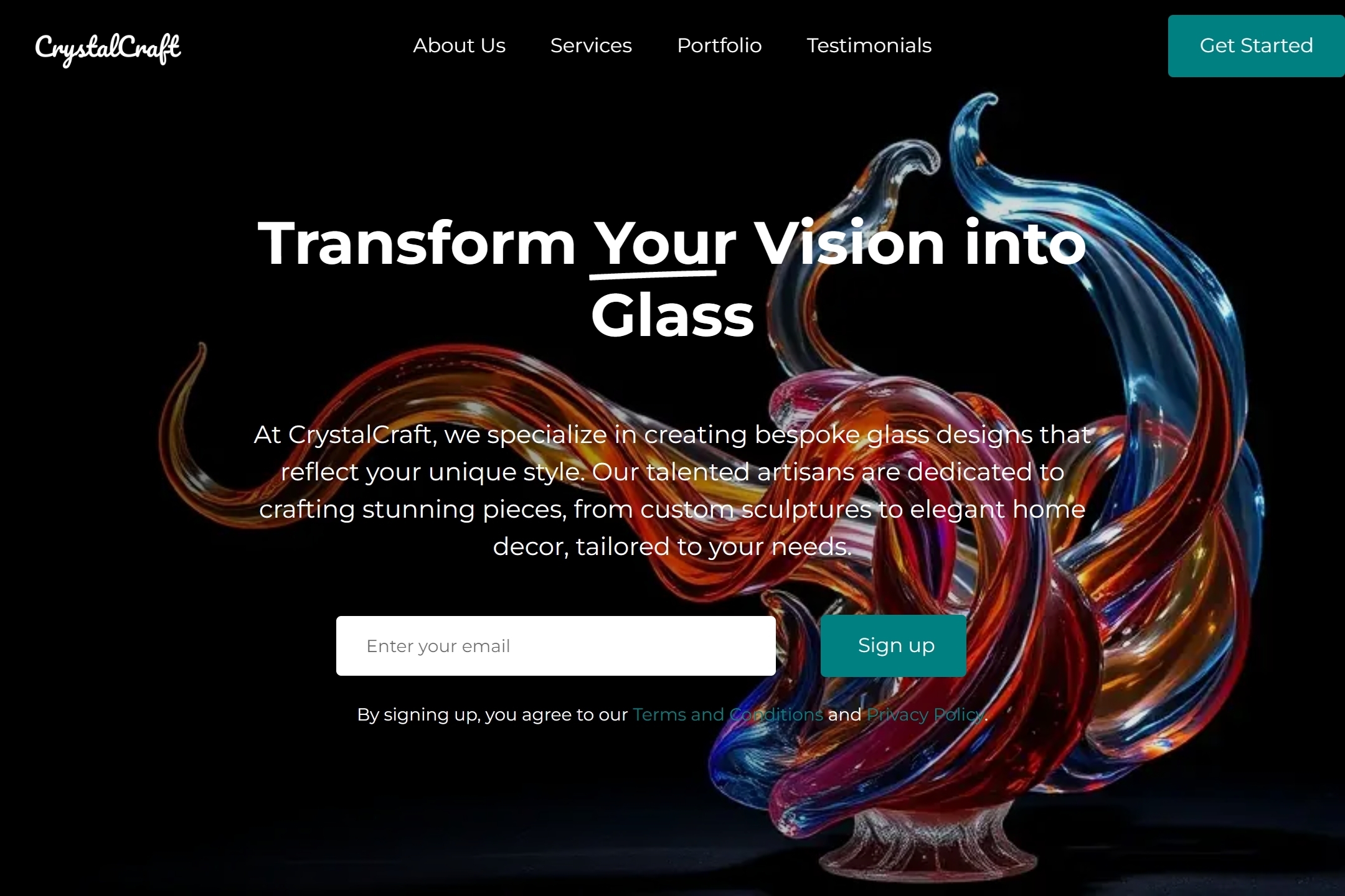 Glass designer website template