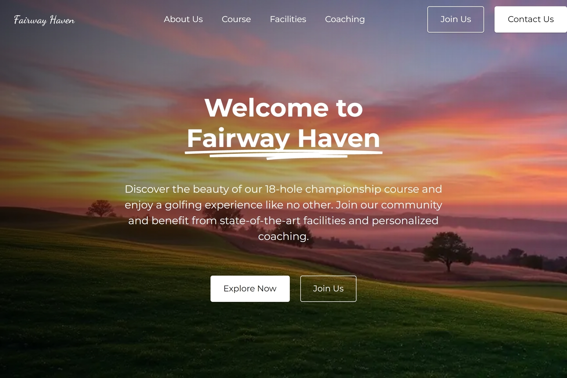 Golf Club website template