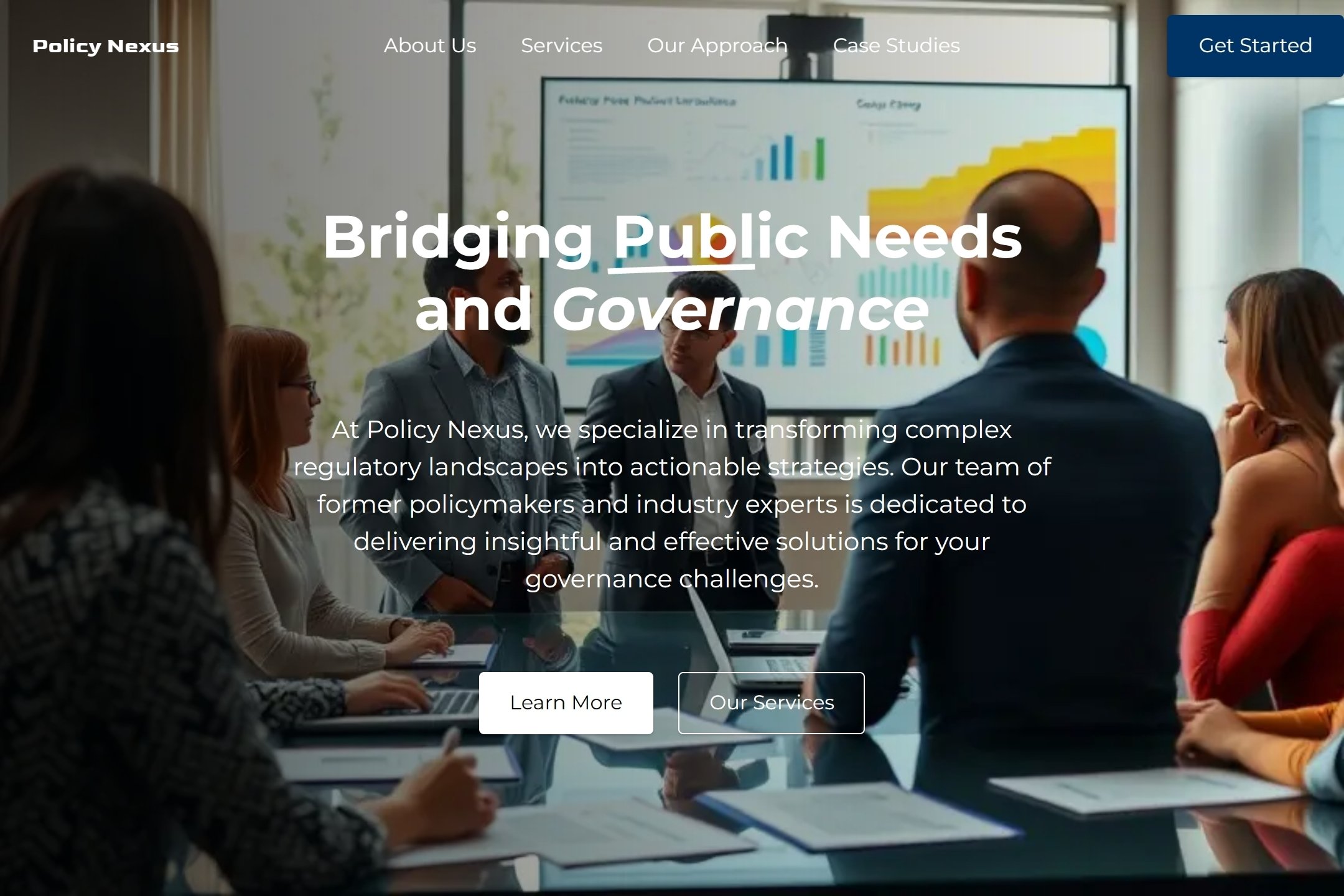 Government policy consulting firm website template