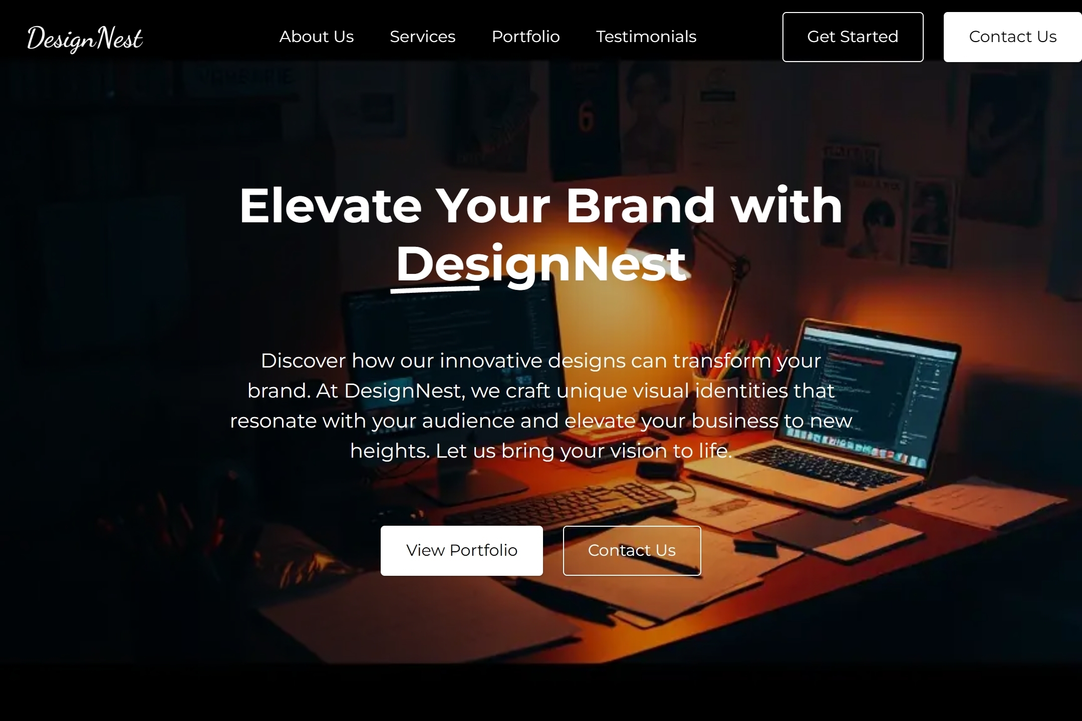 Graphic design studio website template