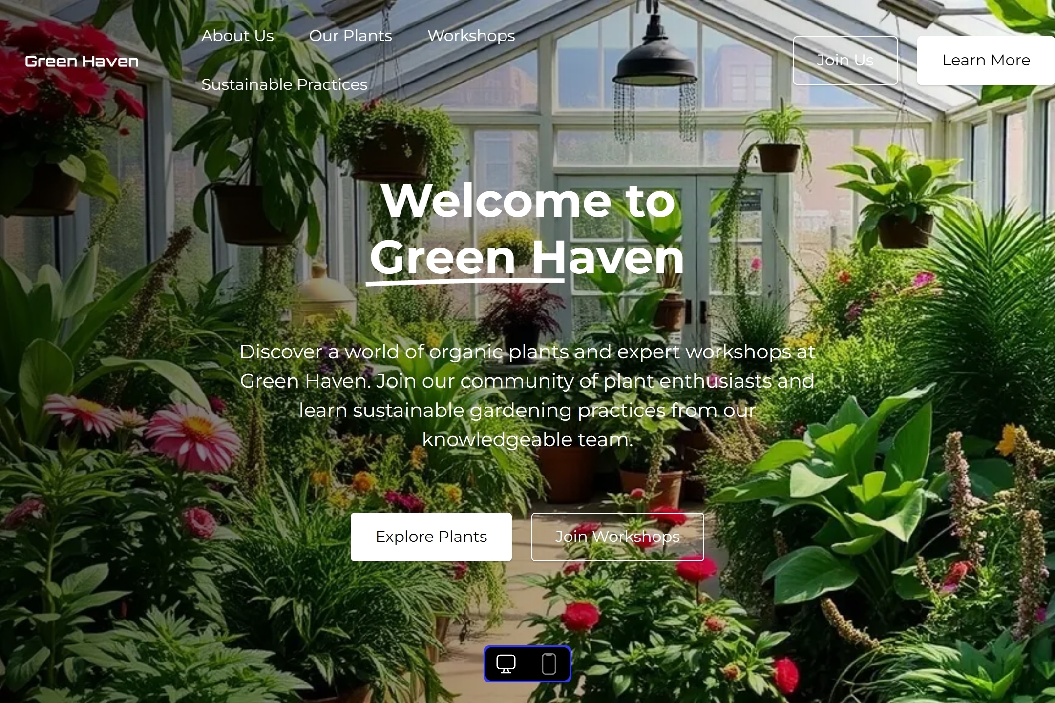 Greenhouse website template
