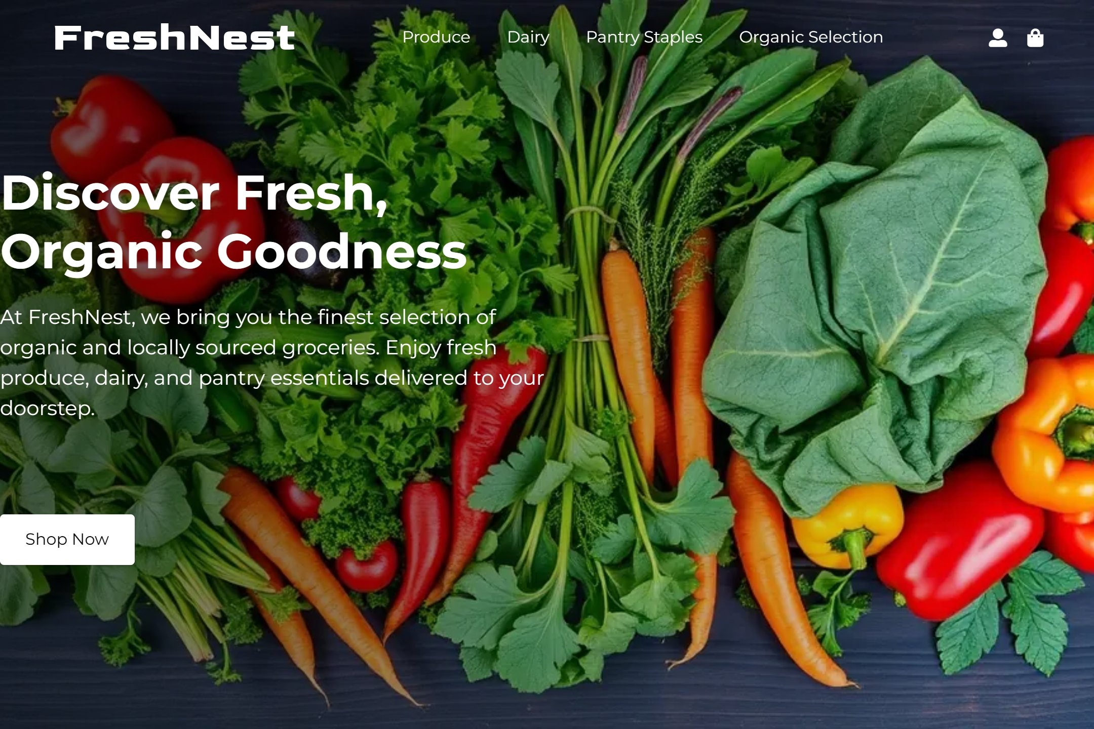 Grocery store website template
