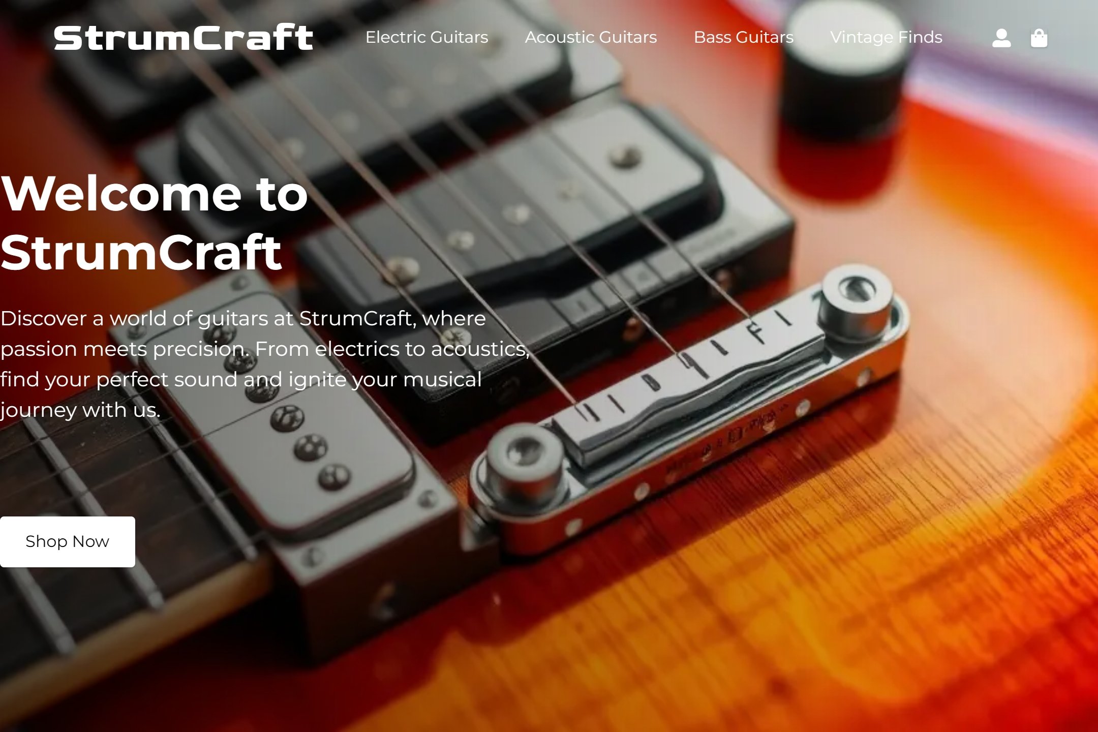 Guitar store website template
