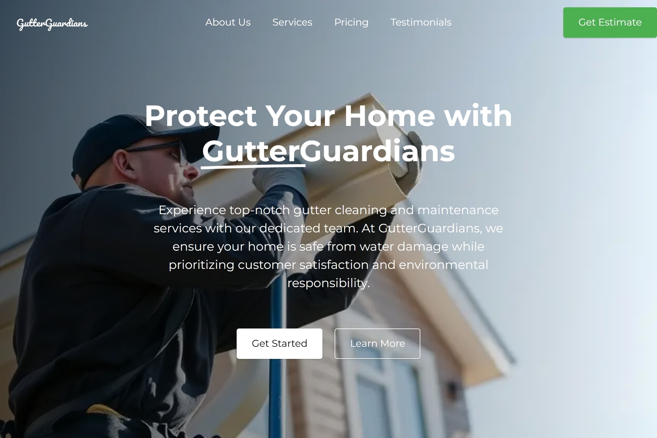 Gutter cleaning service website template