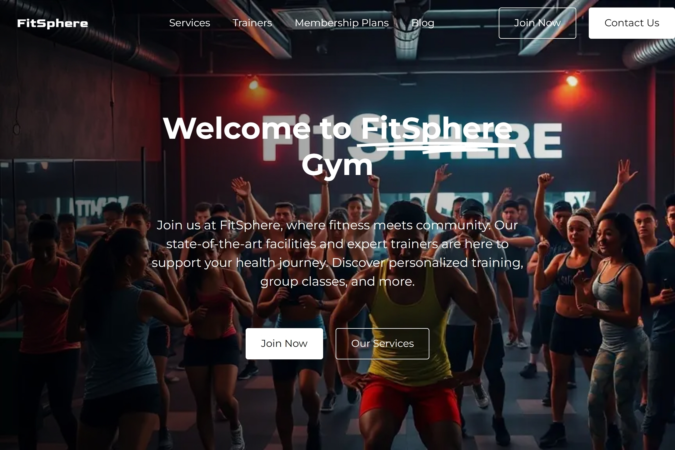 Gym website template