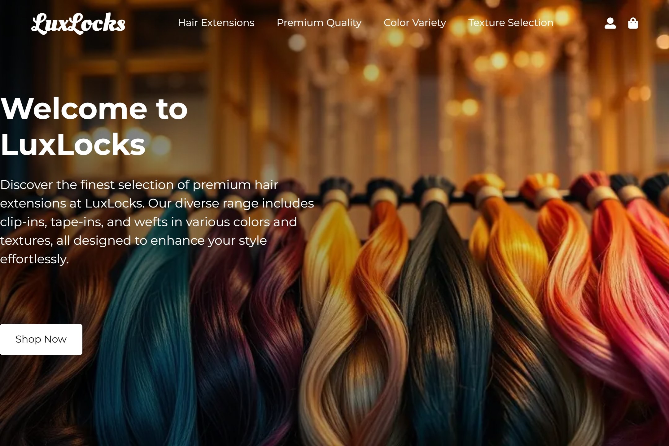 Hair extensions online store website template