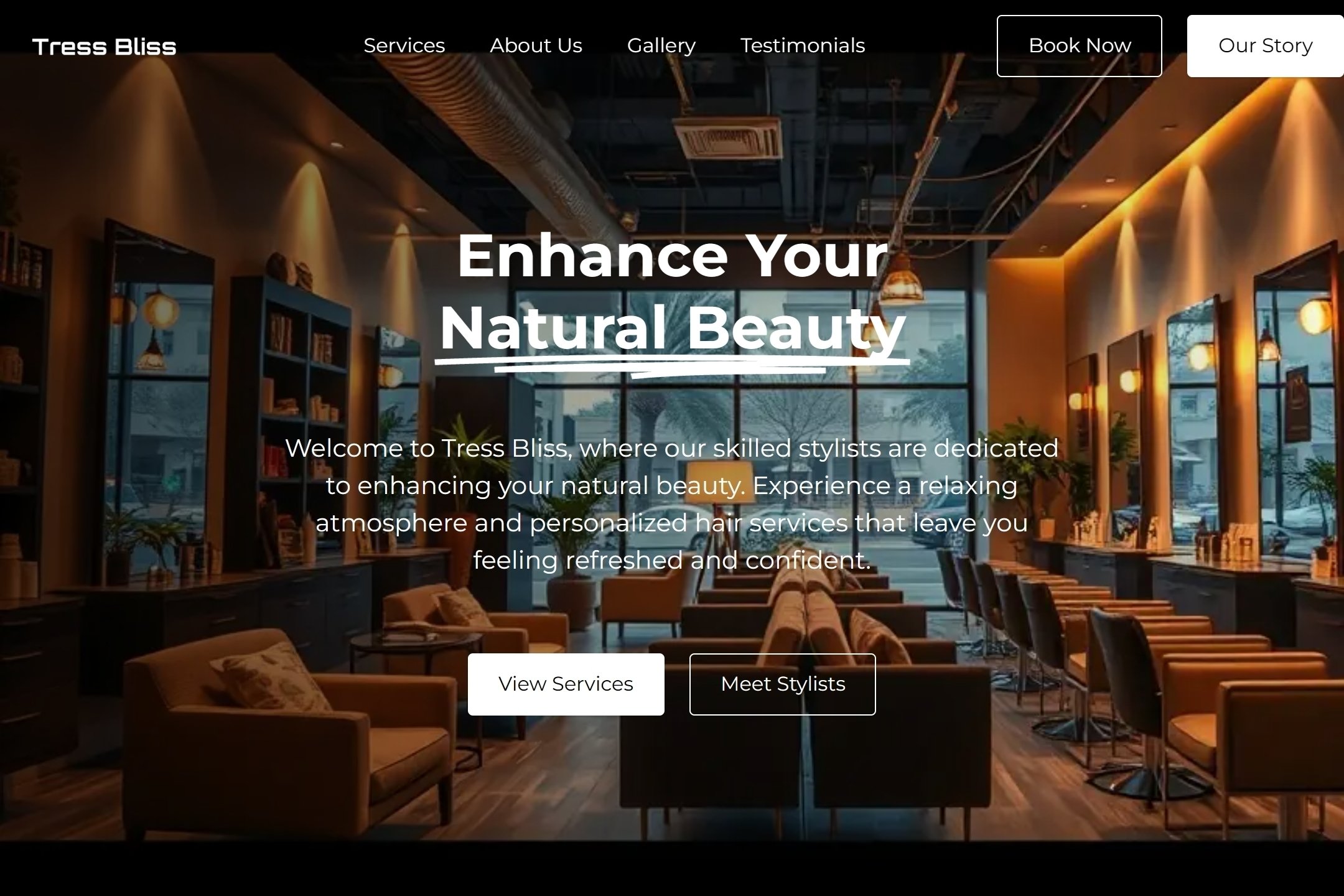 Hair salon website template