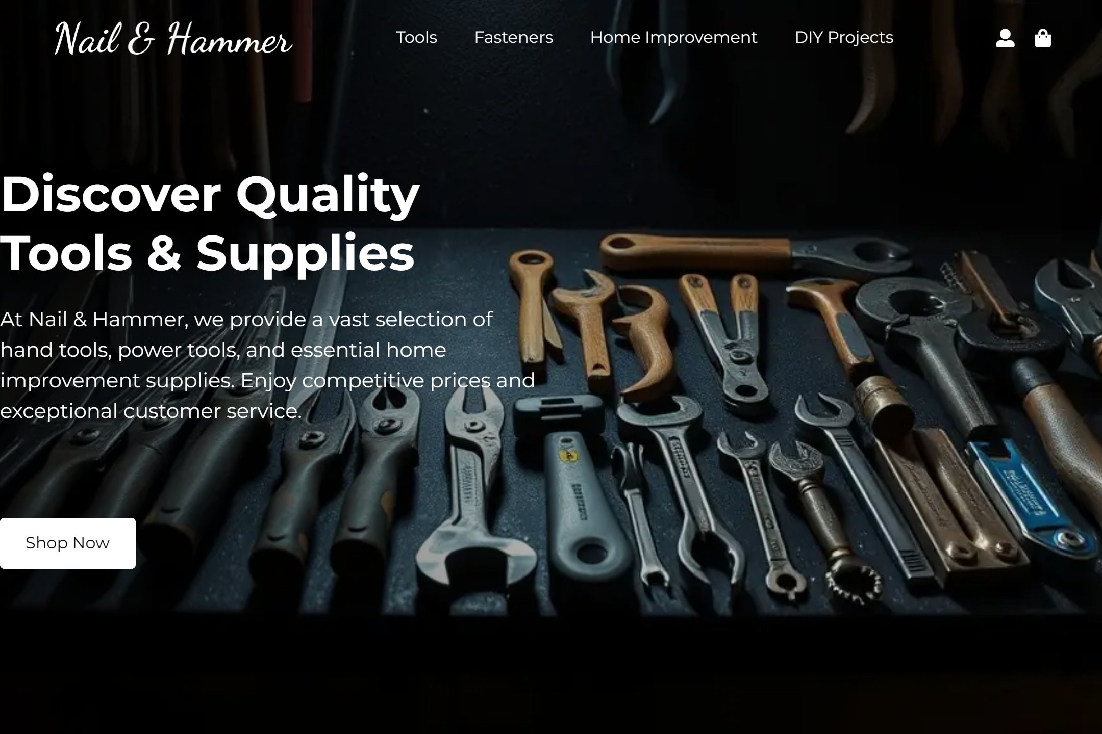 Hardware store website template