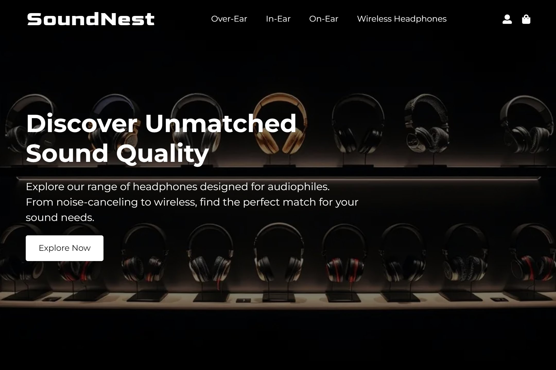 Headphones store website template