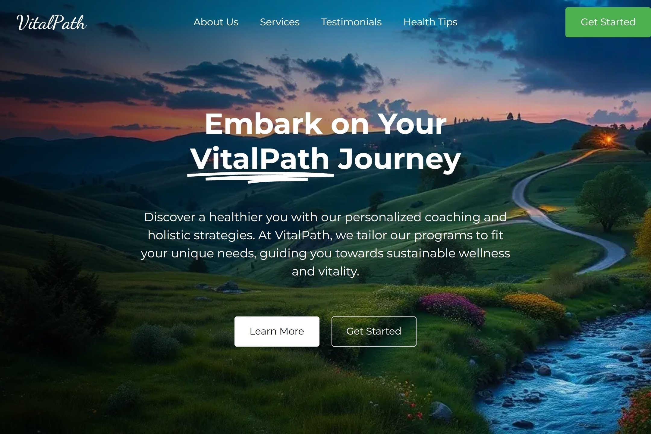 Health coach website template
