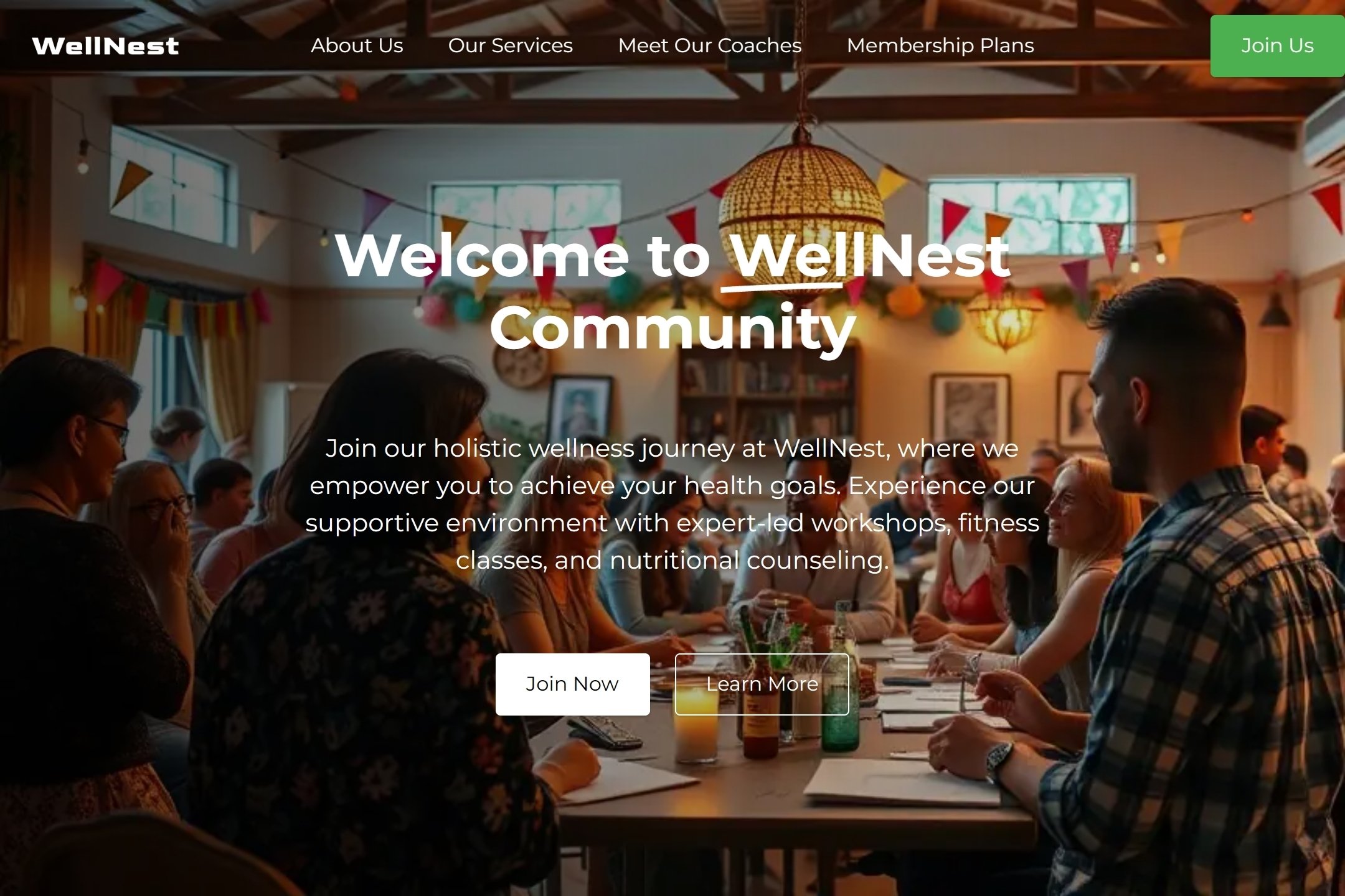 Health community website template