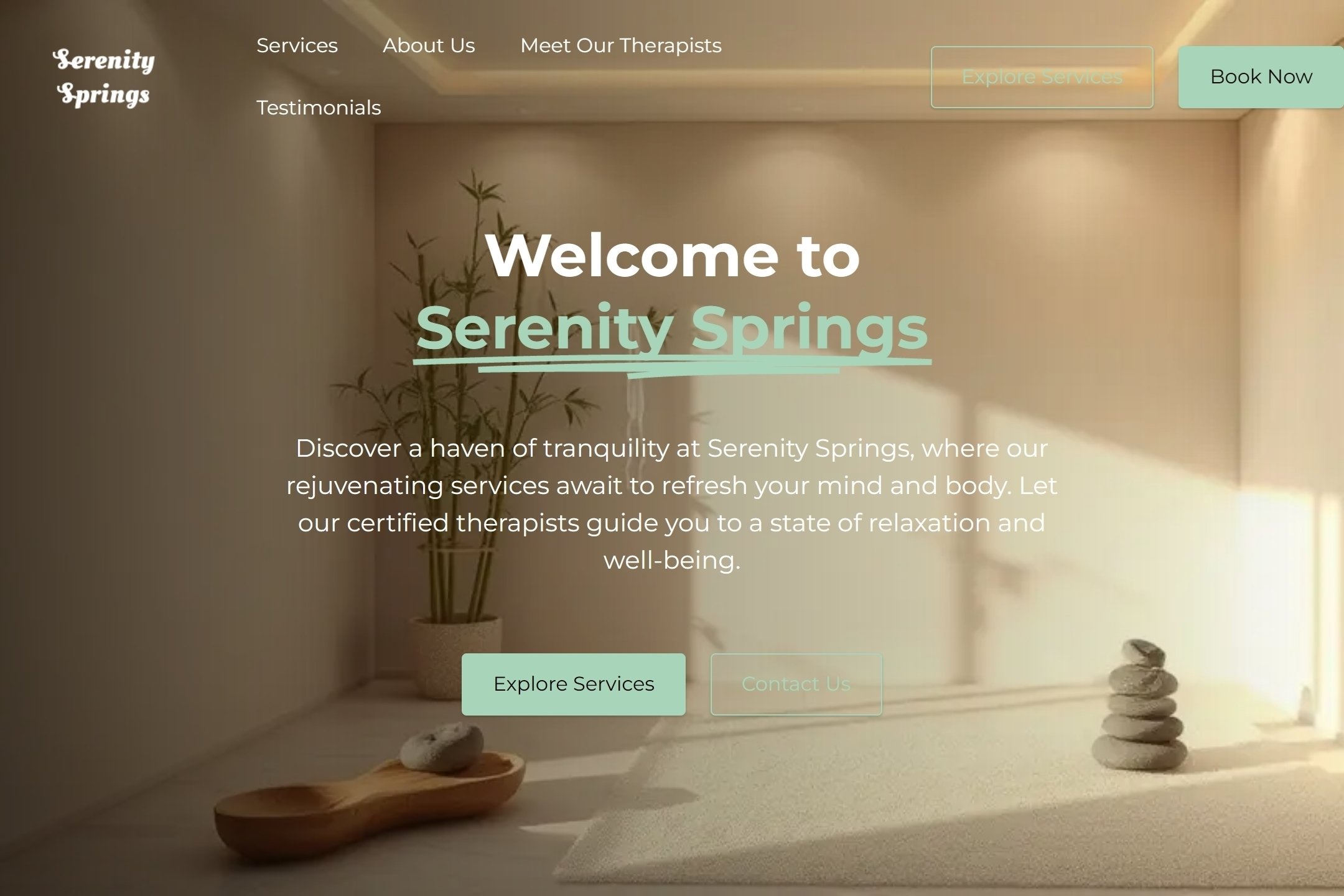 Health spa website template