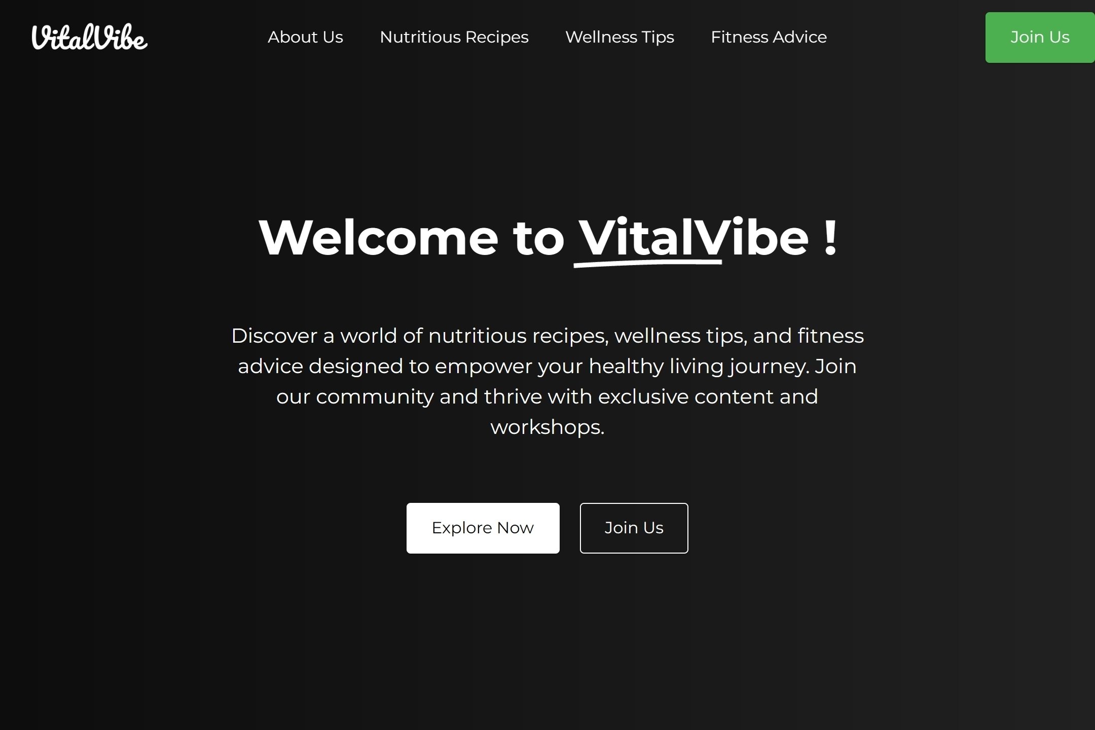 Healthy living blog website template