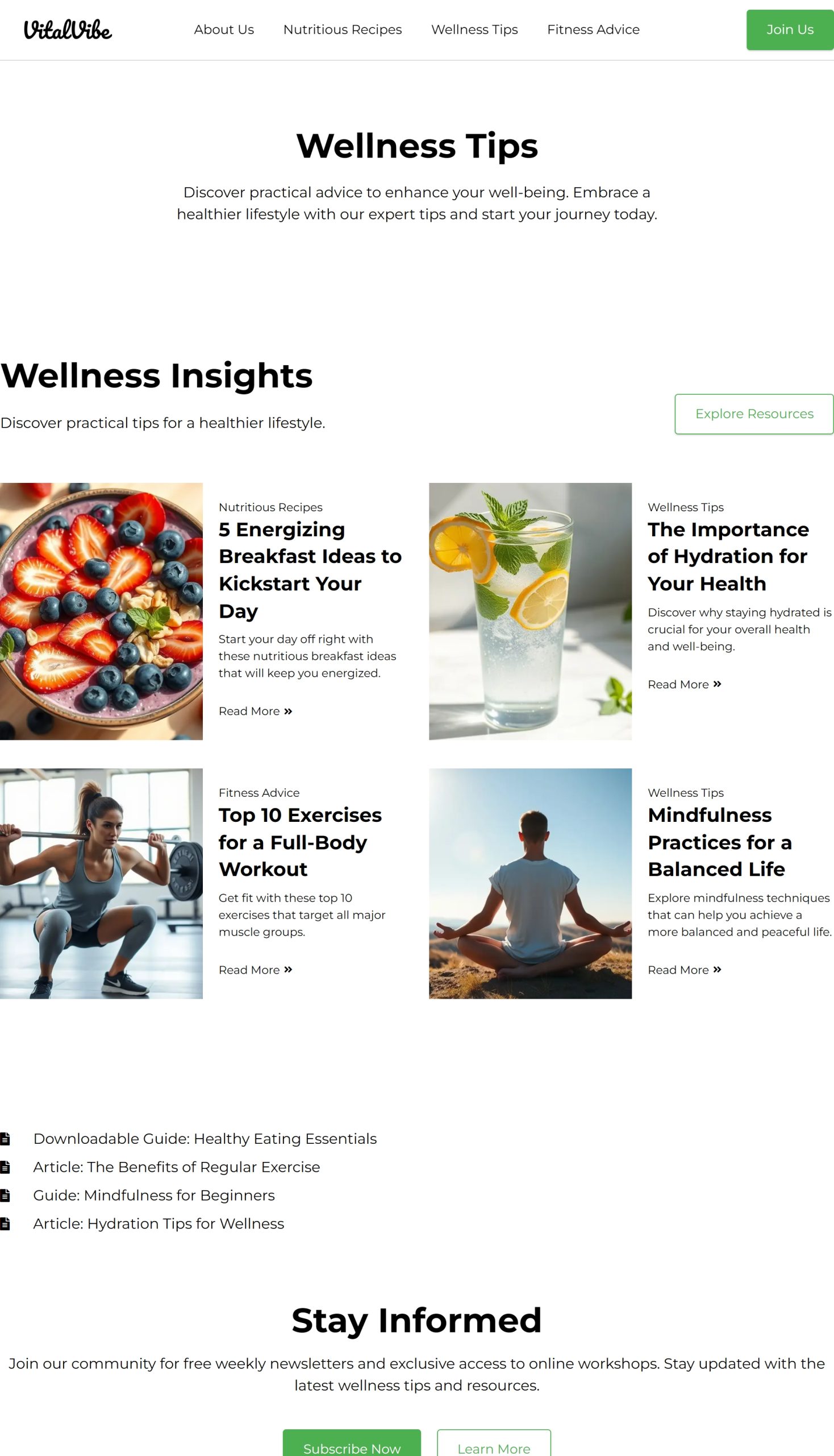 Wellness Tips