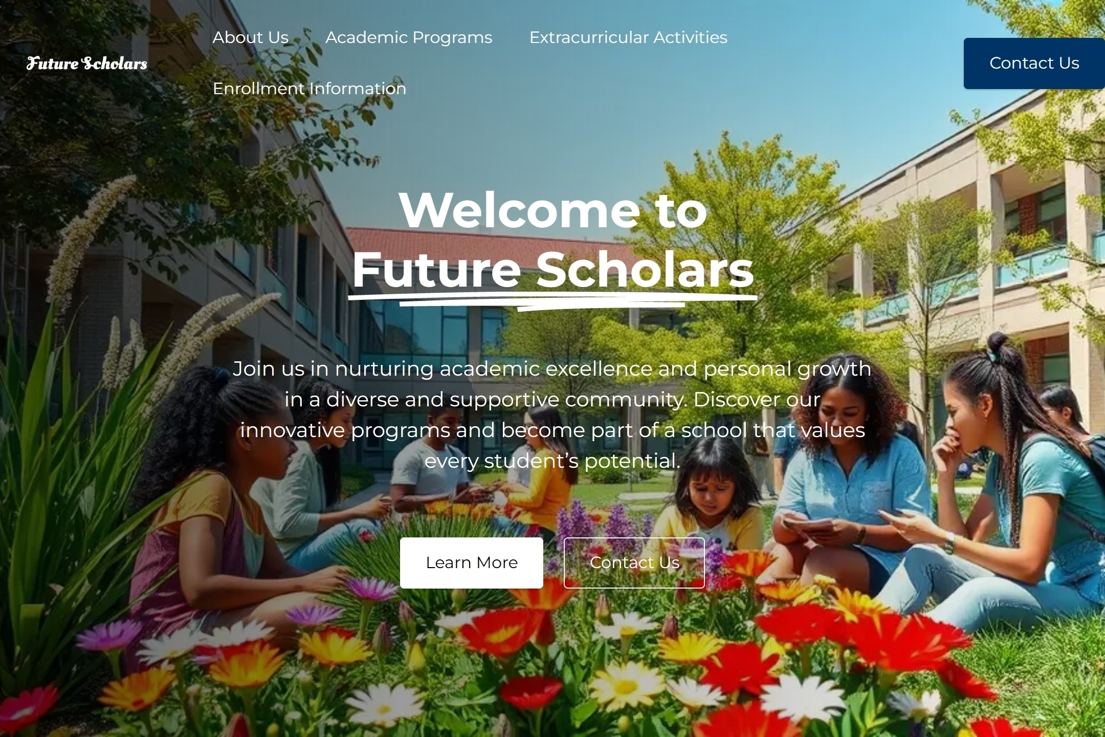 High School website template
