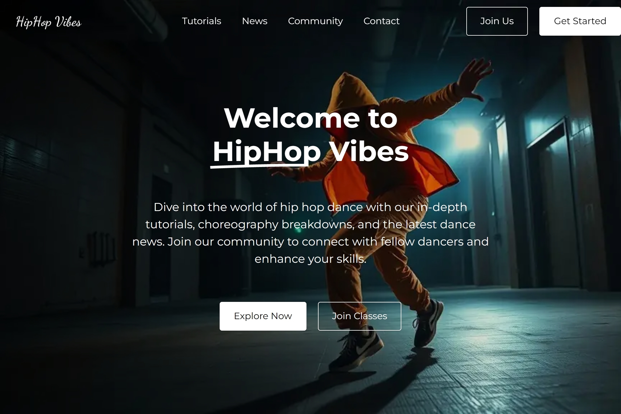 Hip hop dance blog website template