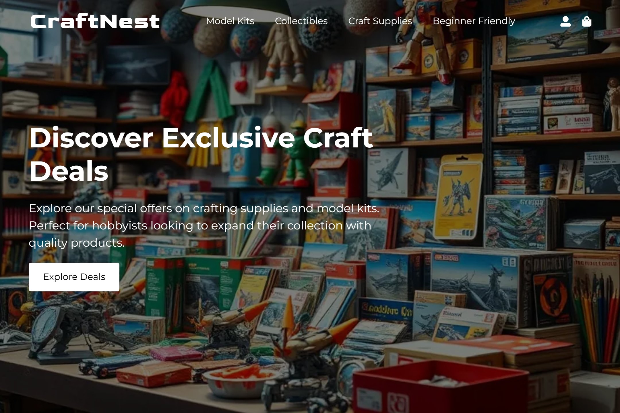 Hobby shop website template