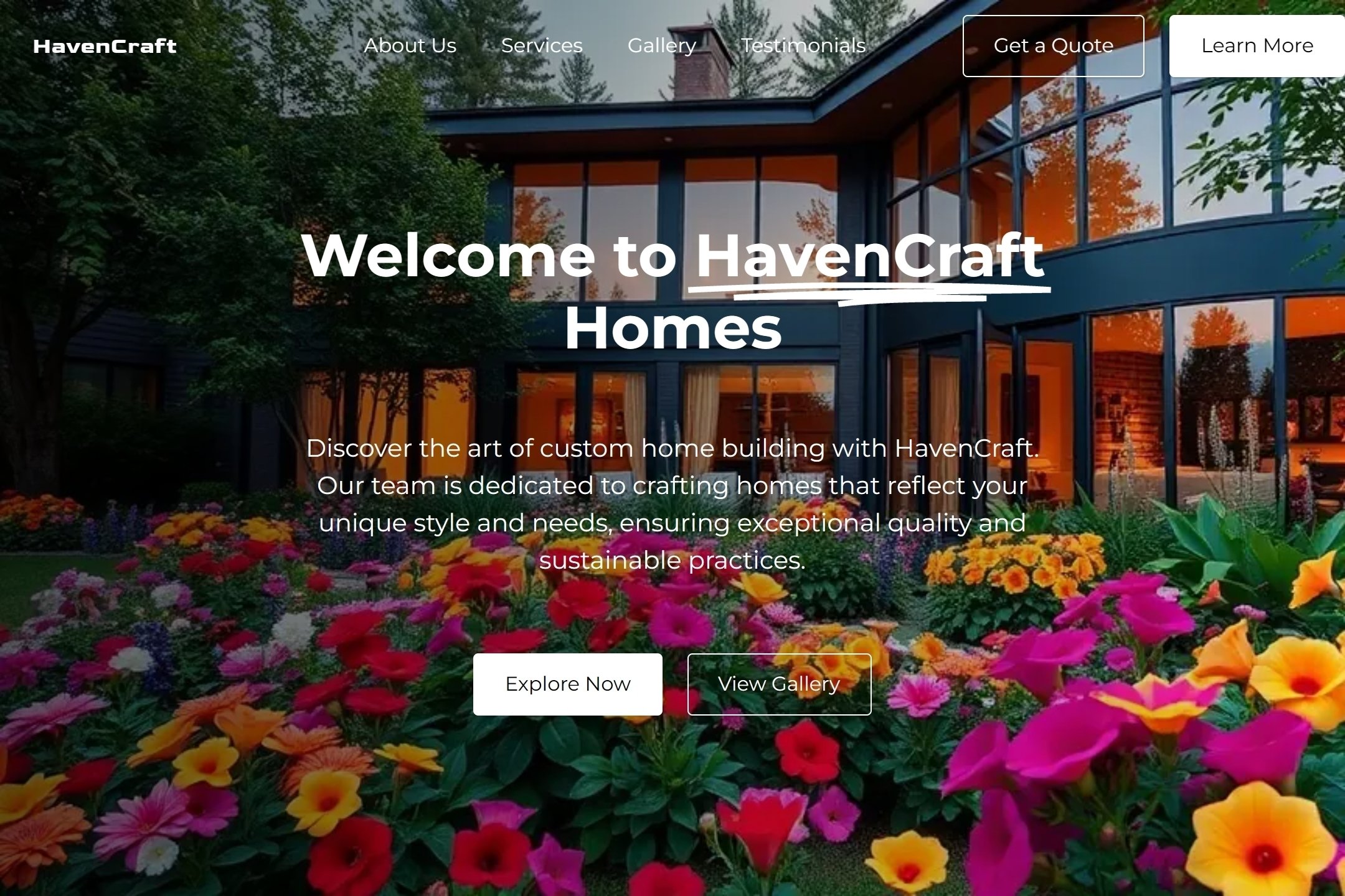 Home builder website template