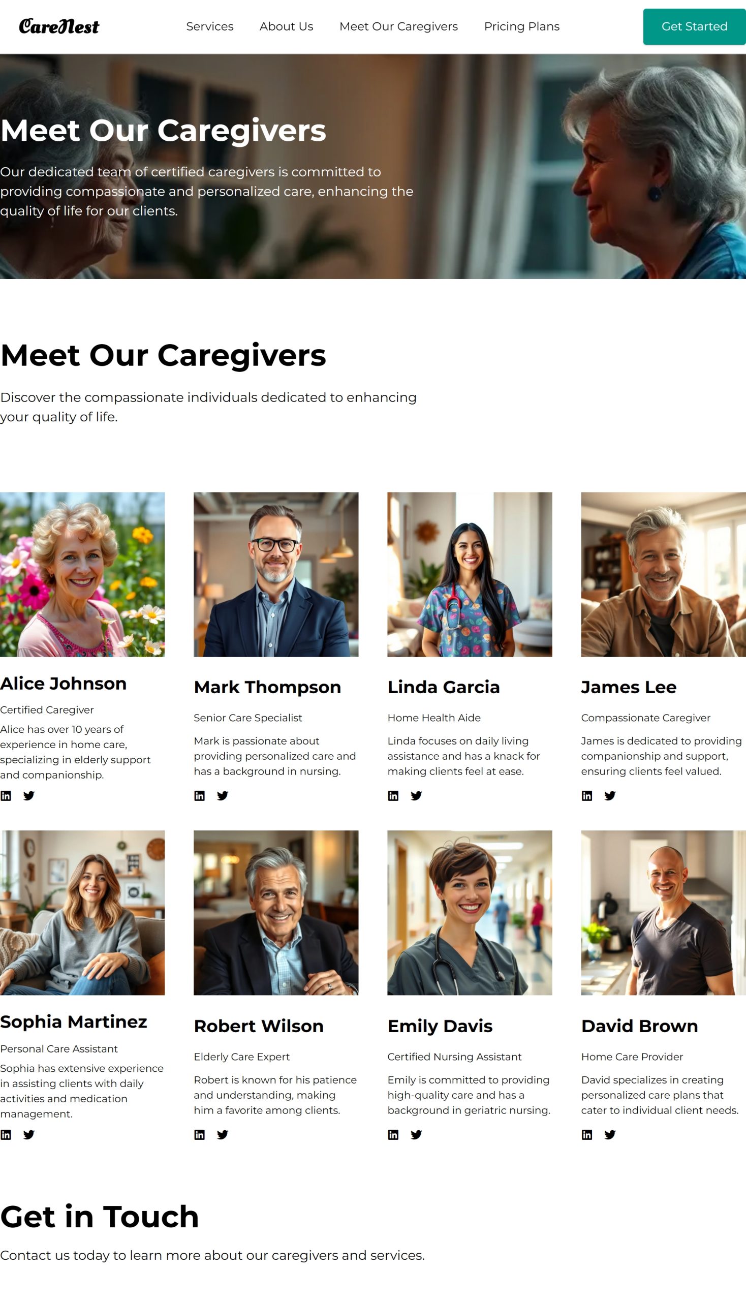 Meet Our Caregivers