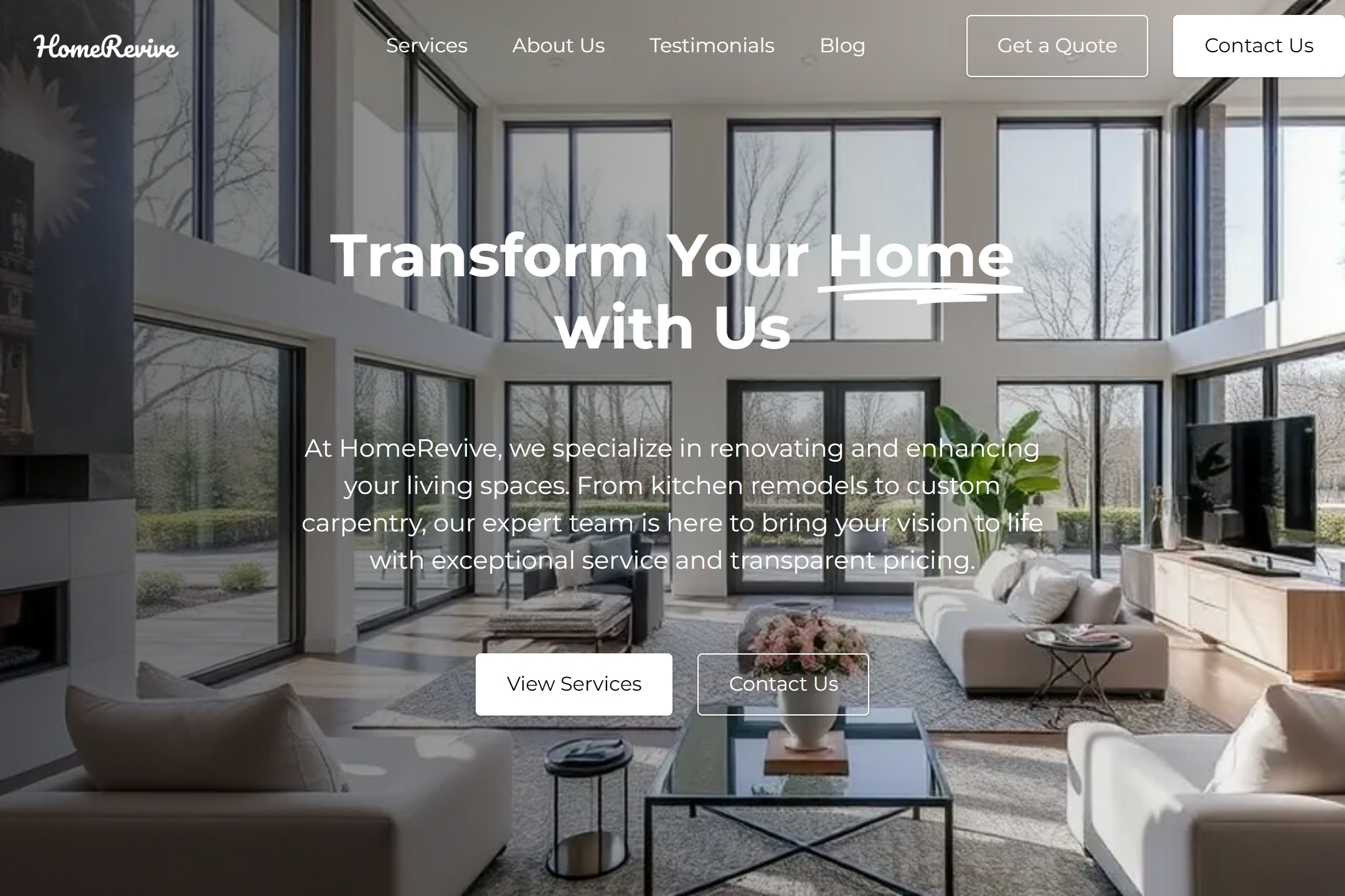 Home improvement service website template