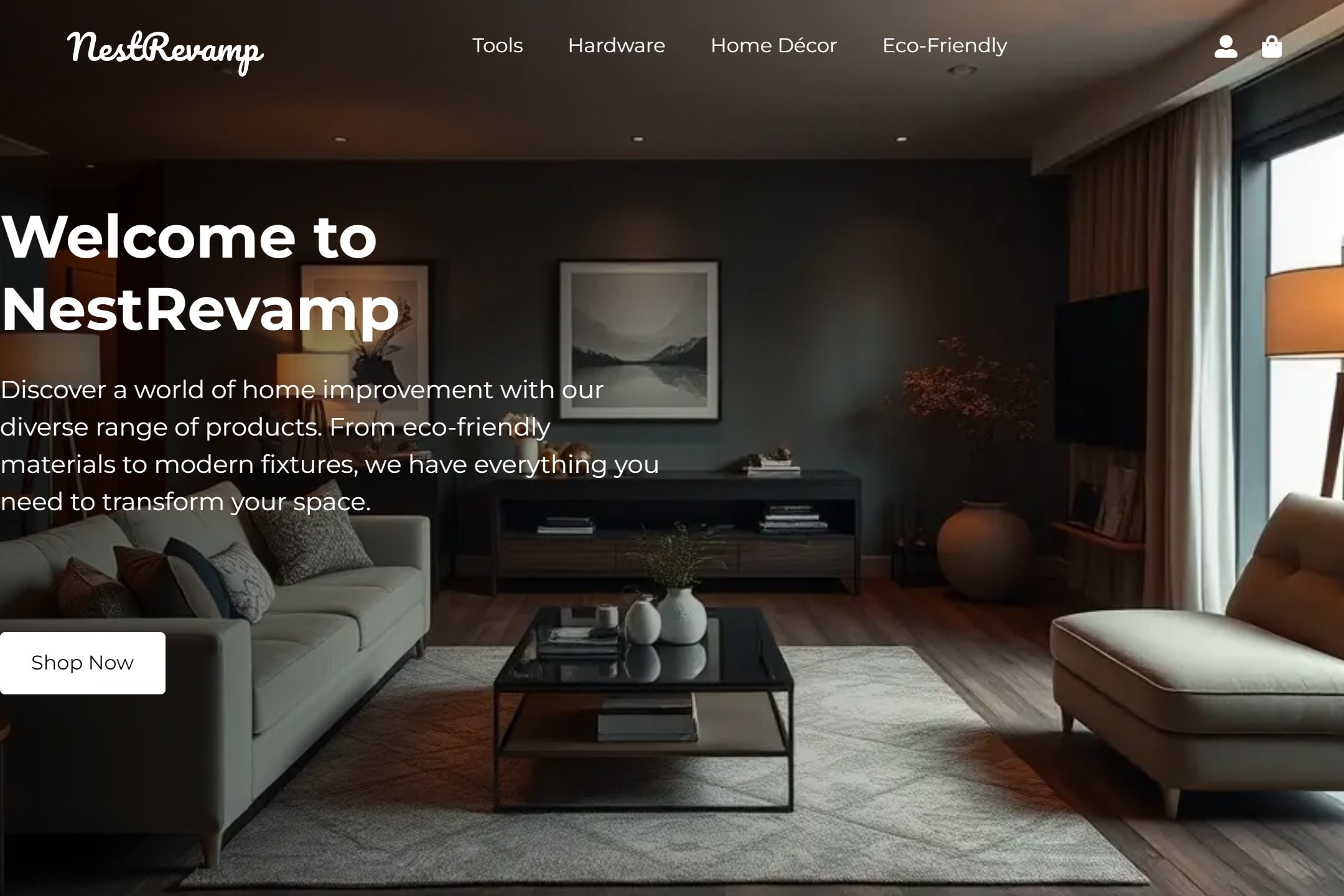 Home improvement store website template