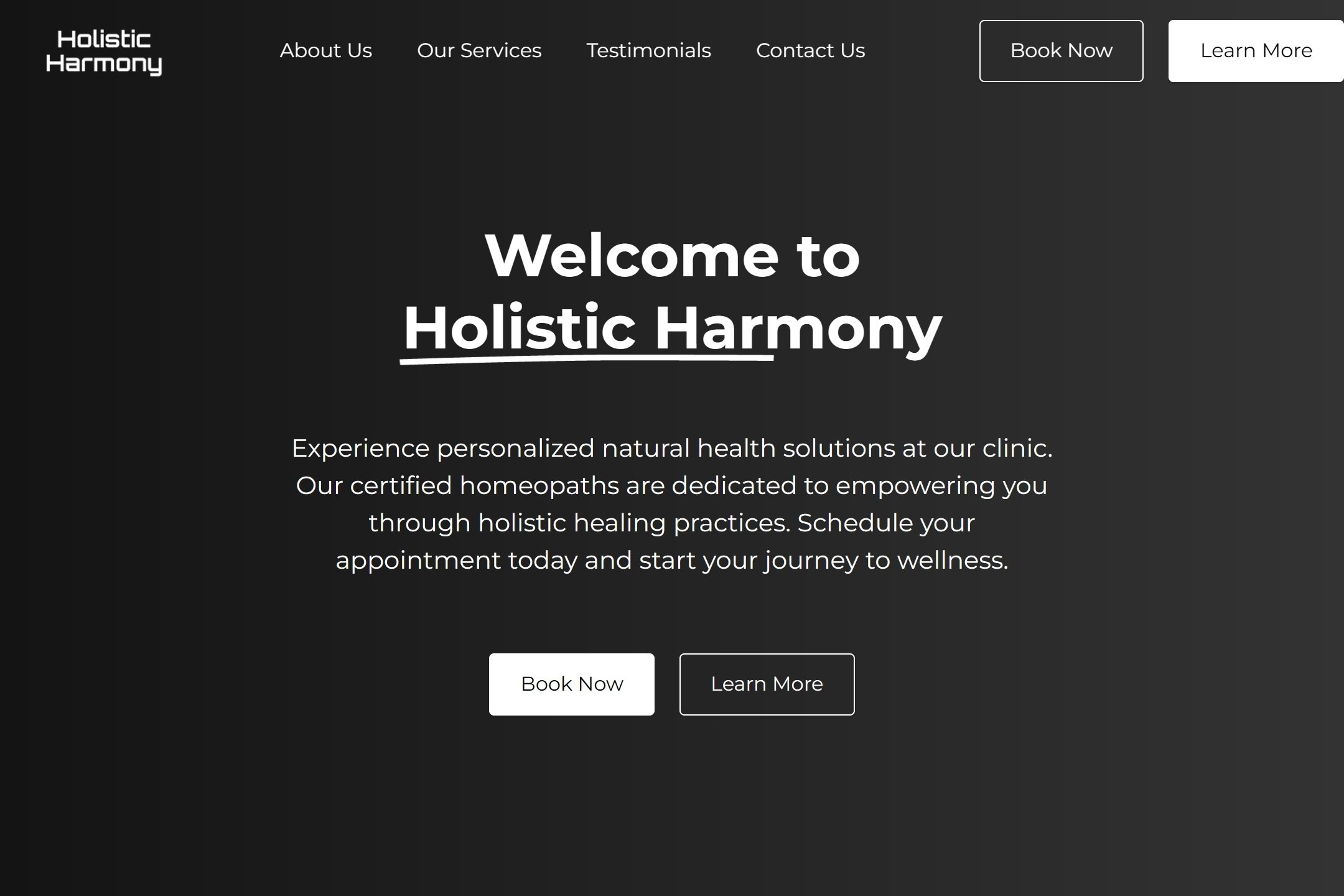 Homeopathic clinic website template