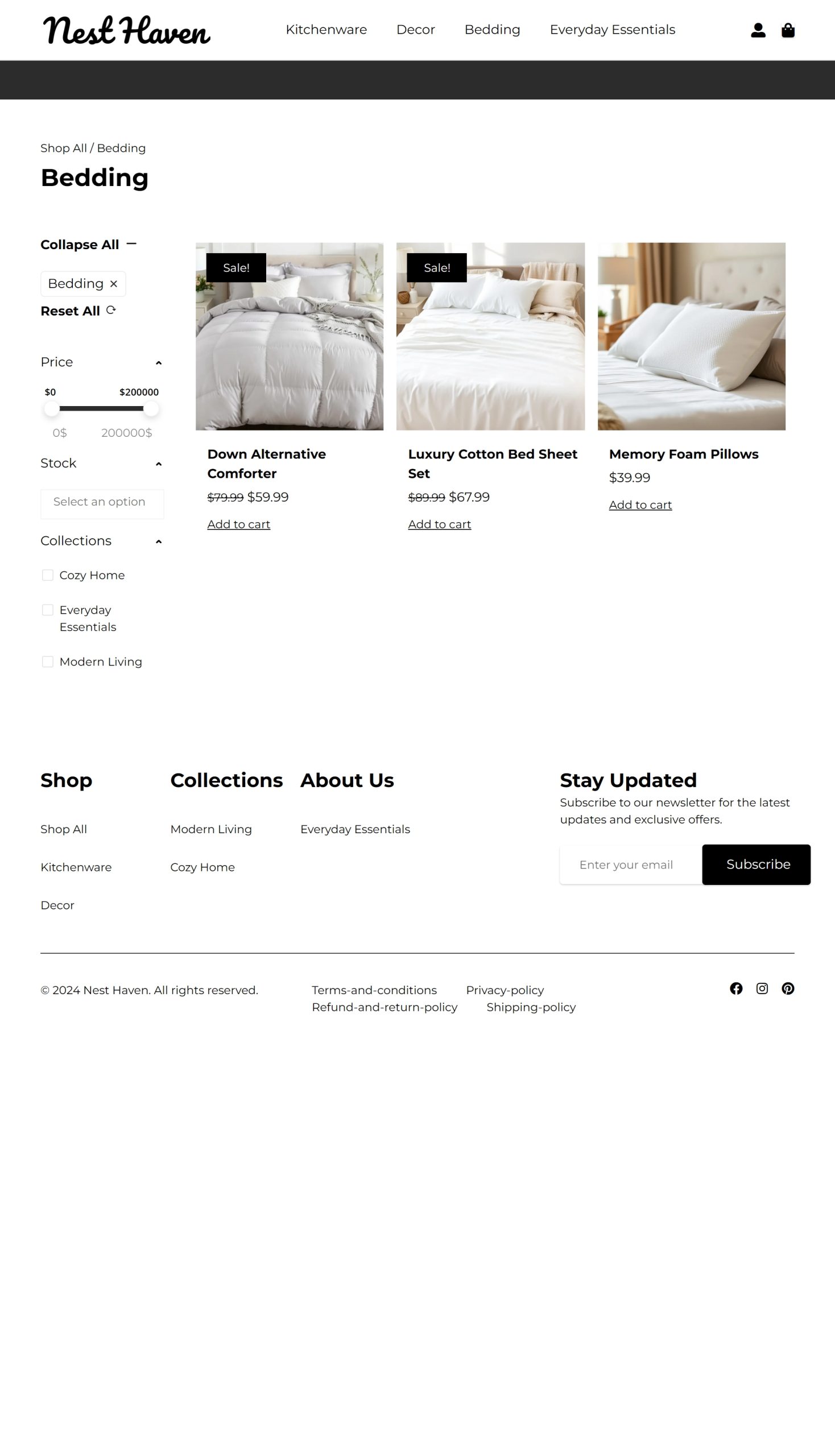 Bedding