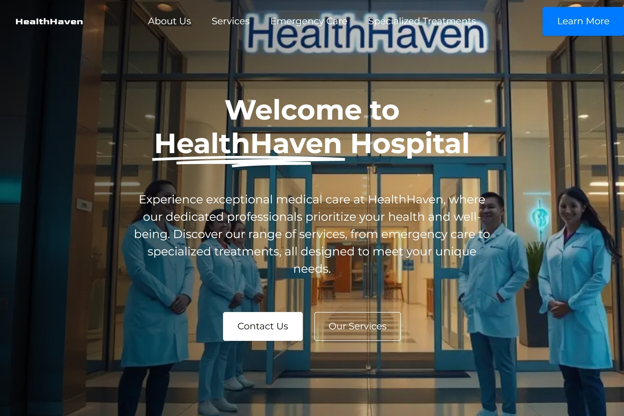 Hospital website template