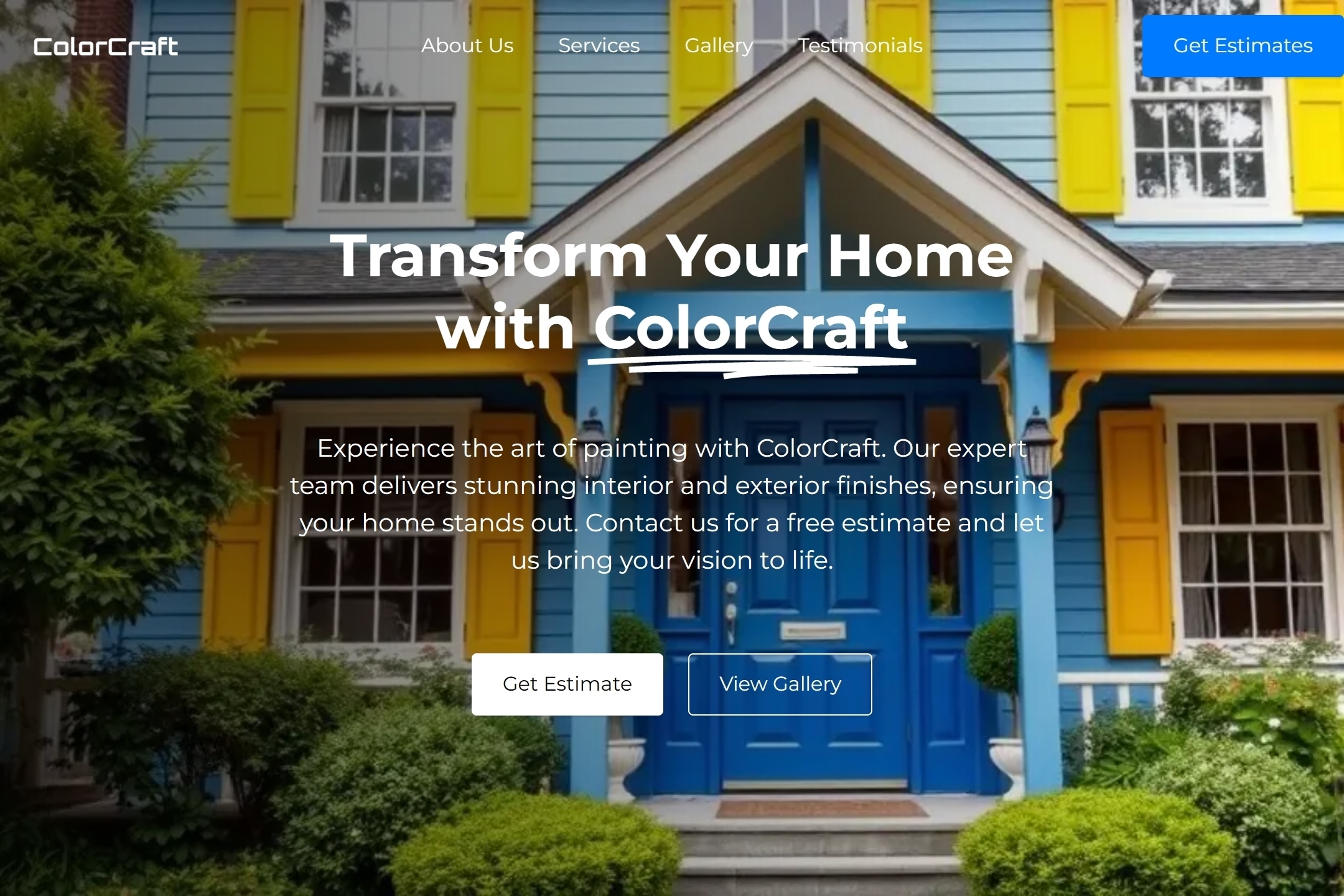 House painter website template