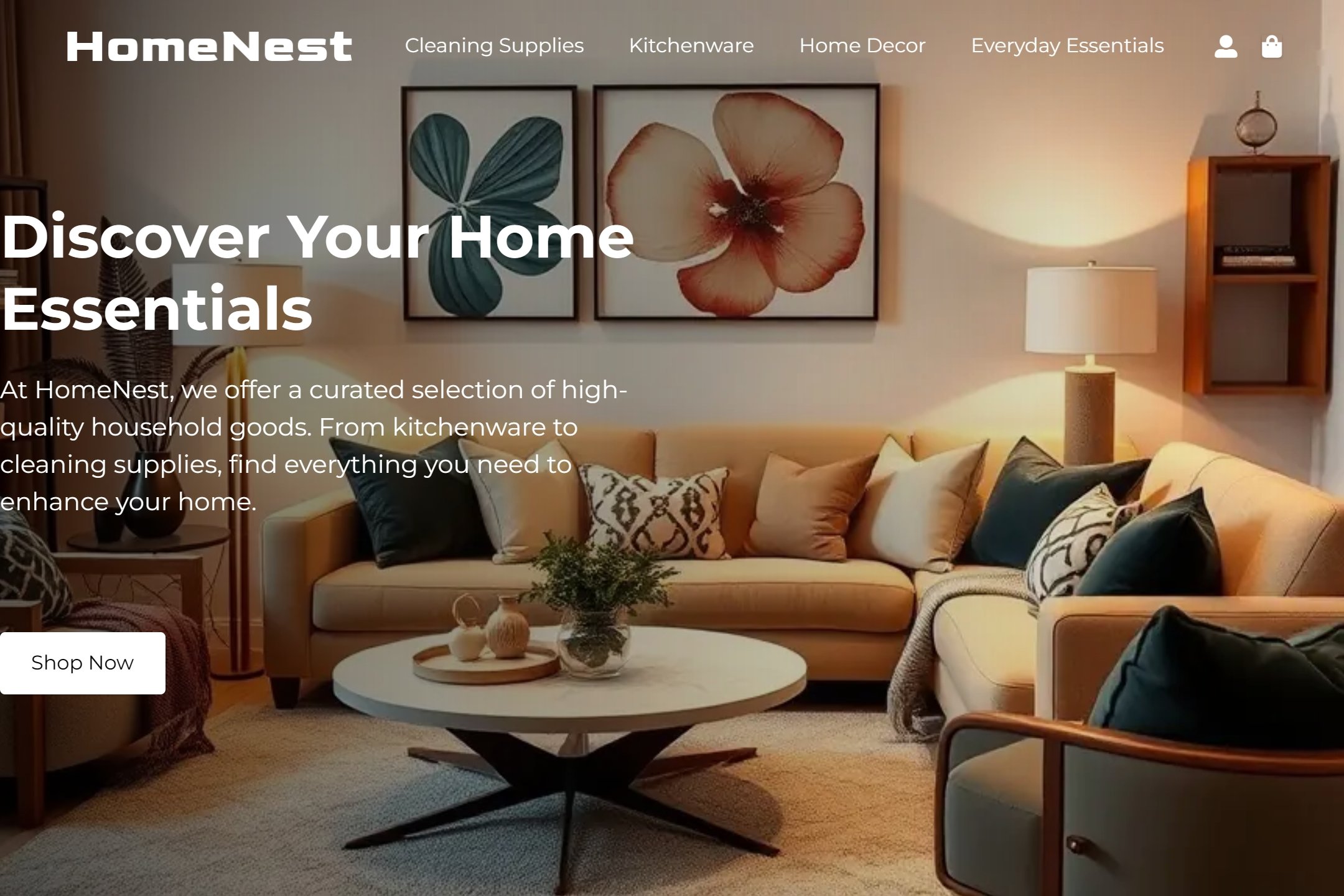 Household goods shop website template