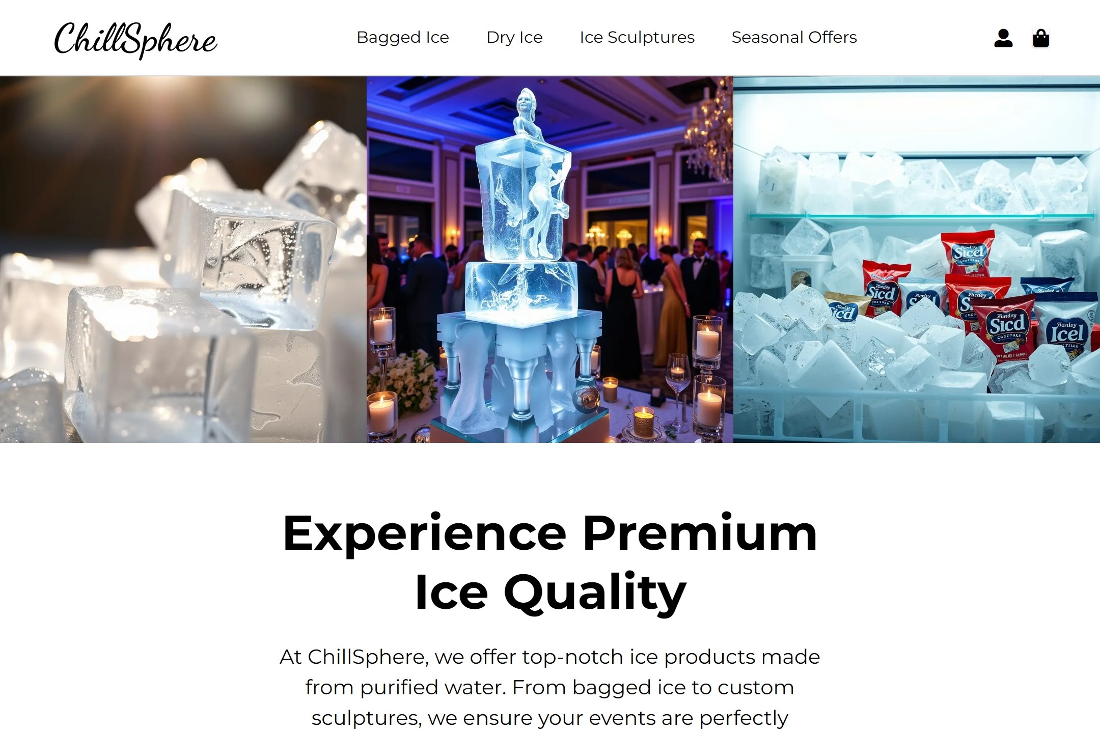 Ice supplier website template