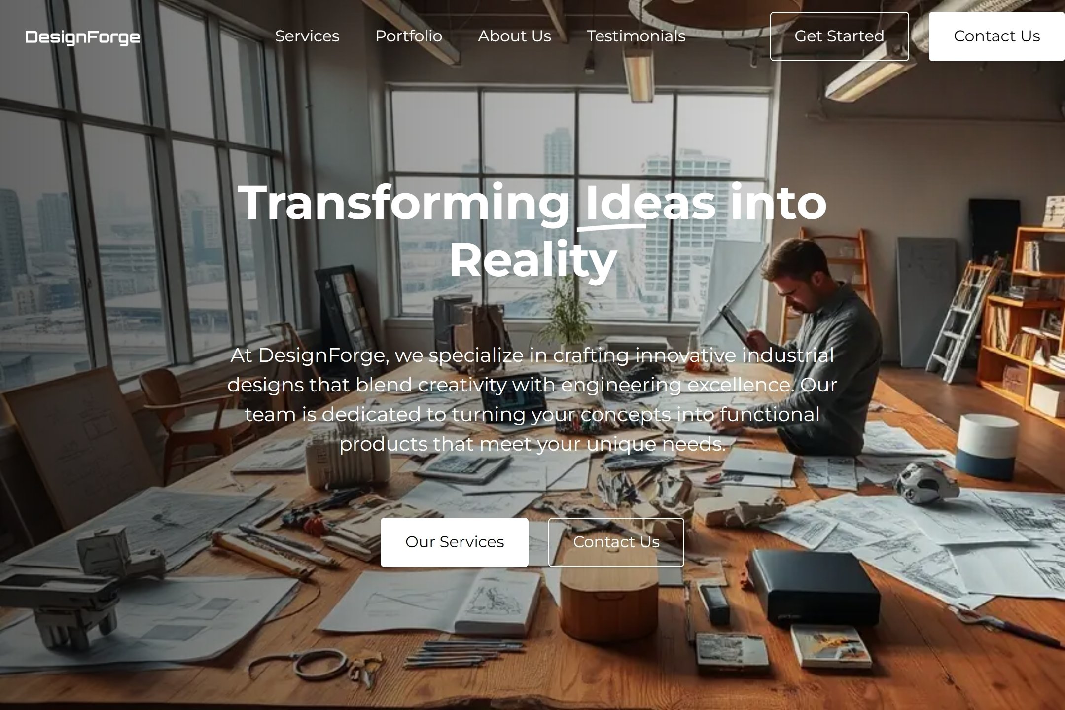 Industrial designer website template