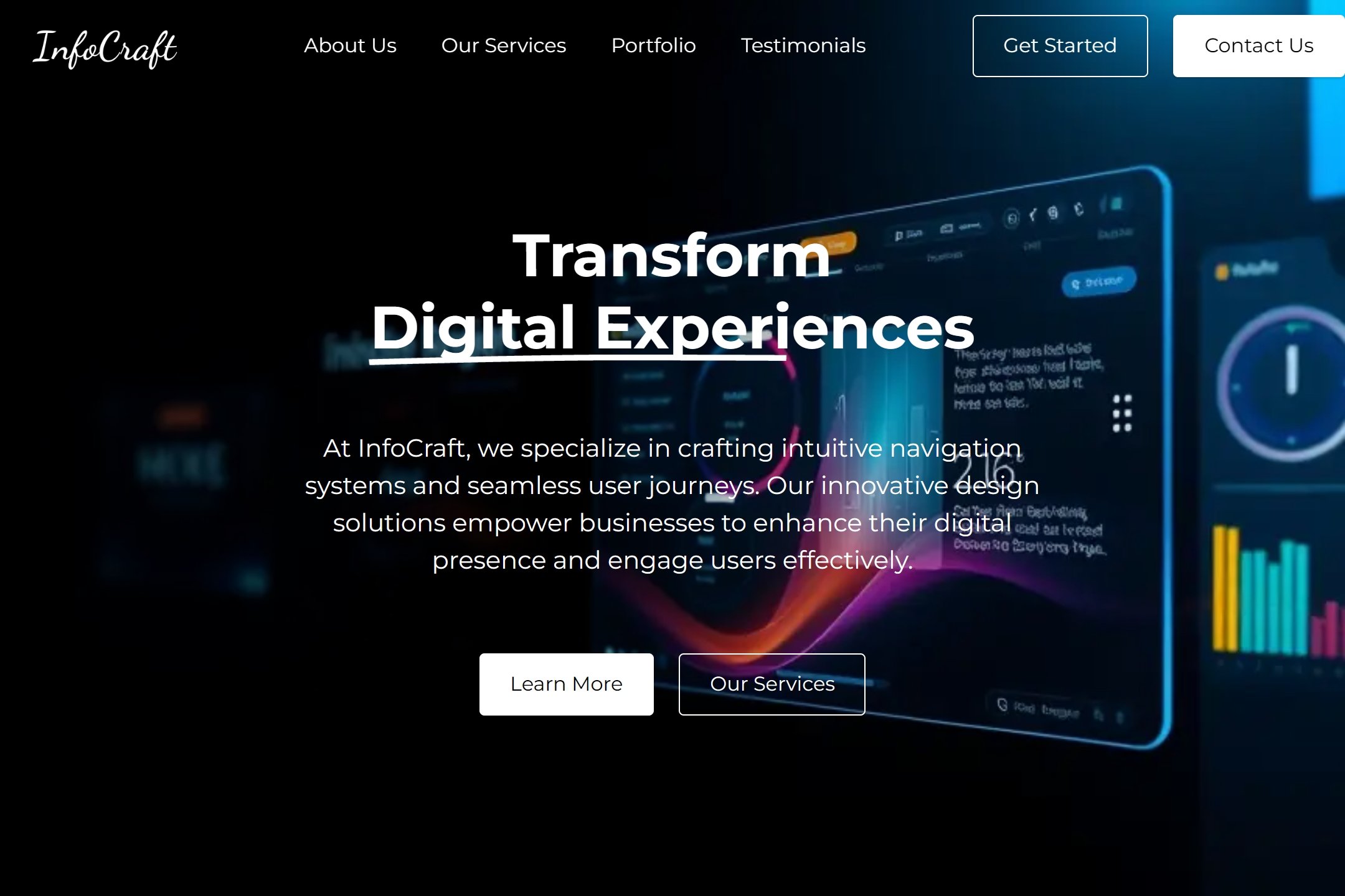 Information architect portfolio website template