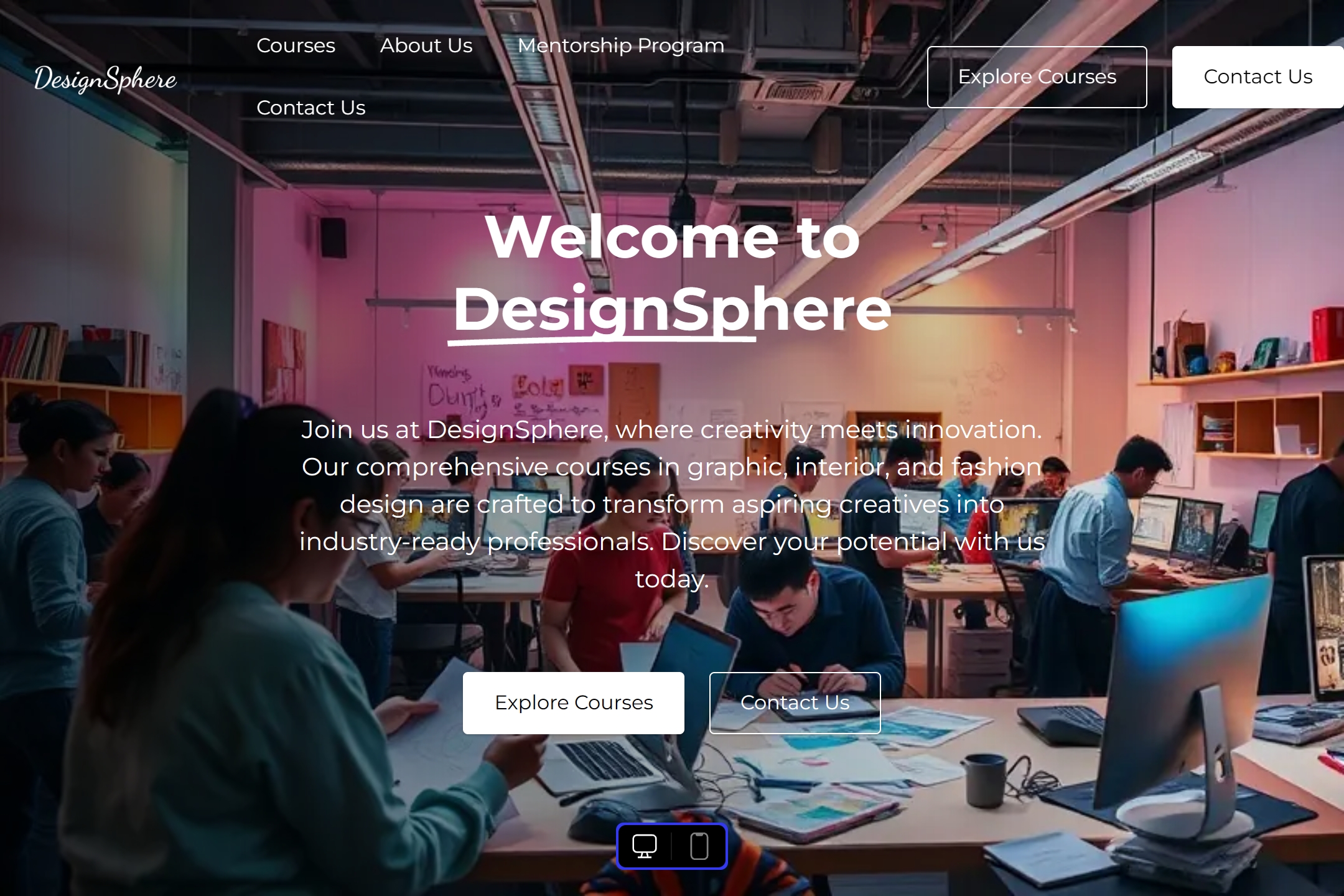 Institute of Design website template
