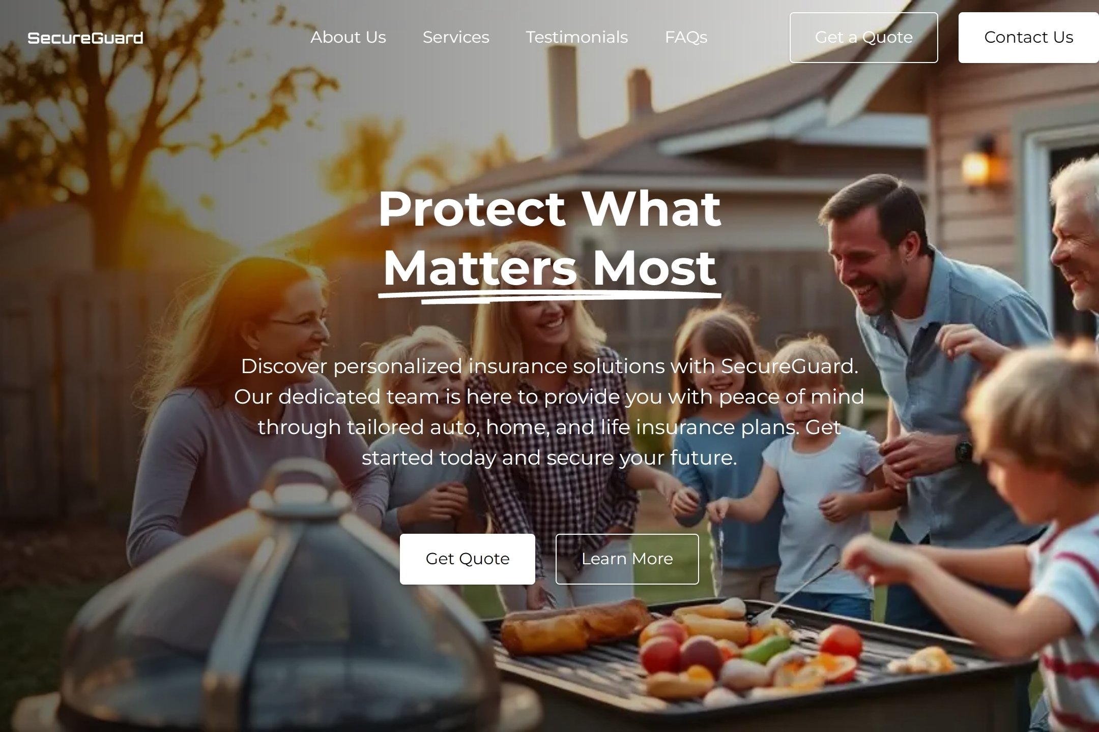 Insurance agency website template