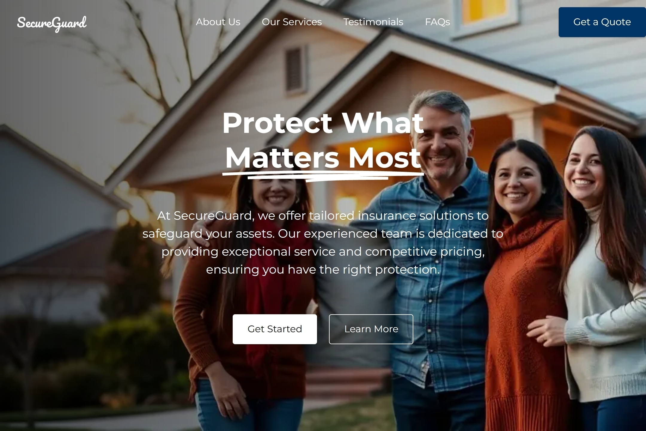 Insurance website template