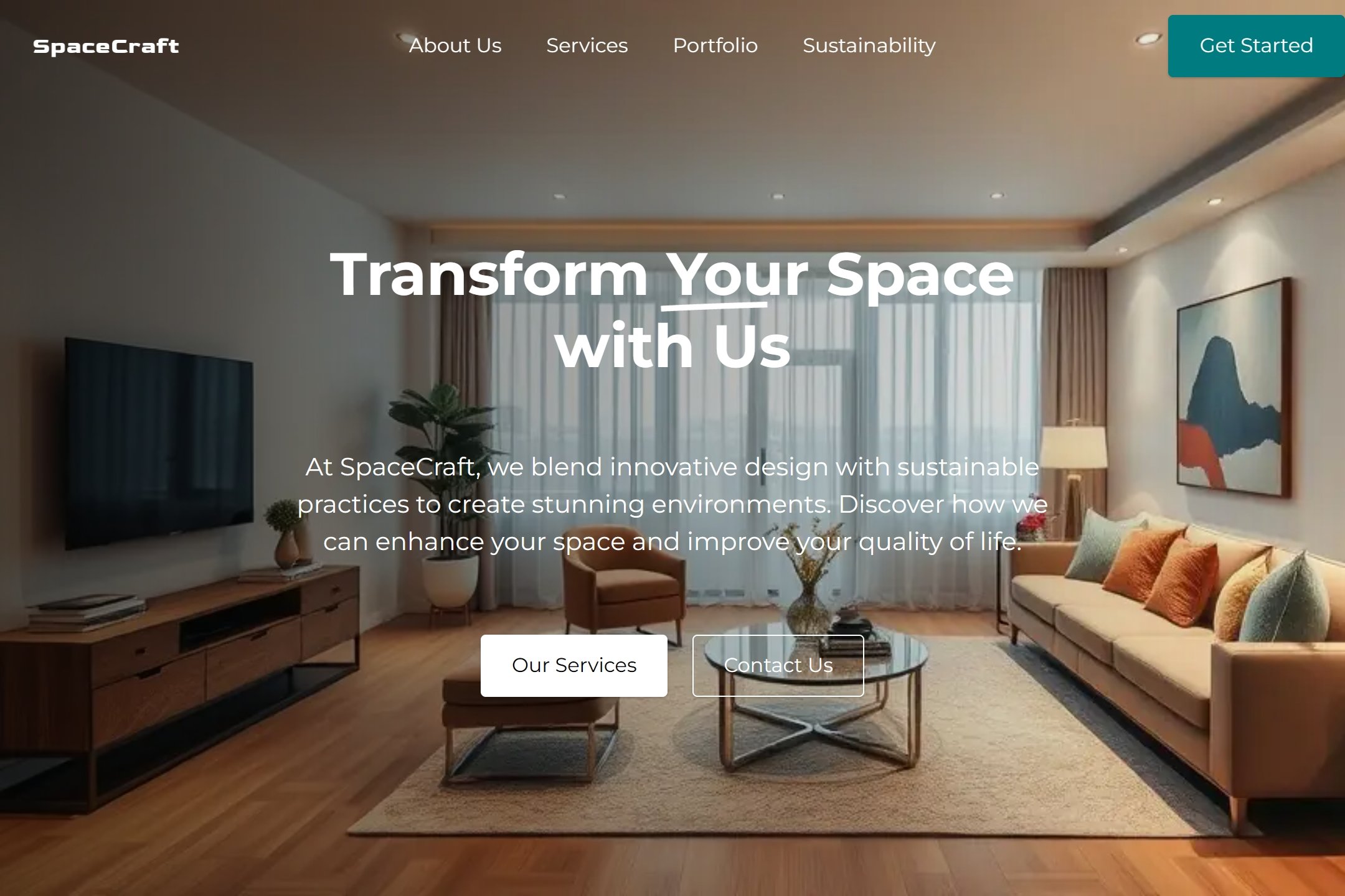 Interior architect website template