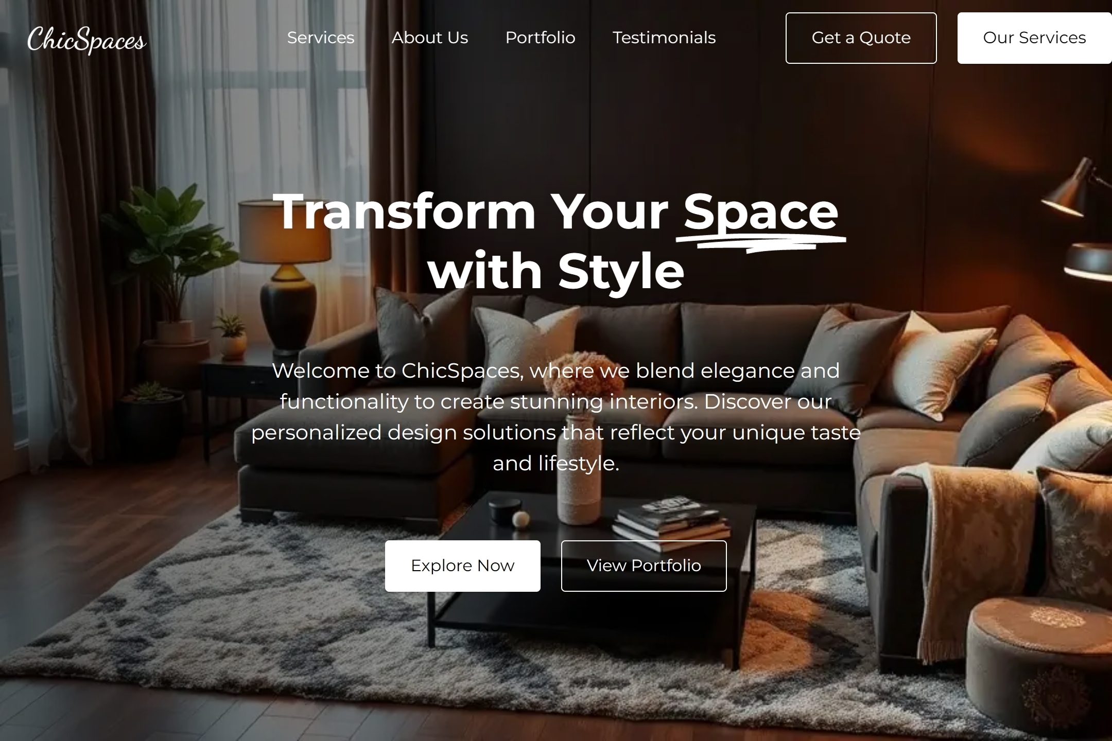 Interior decorator website template