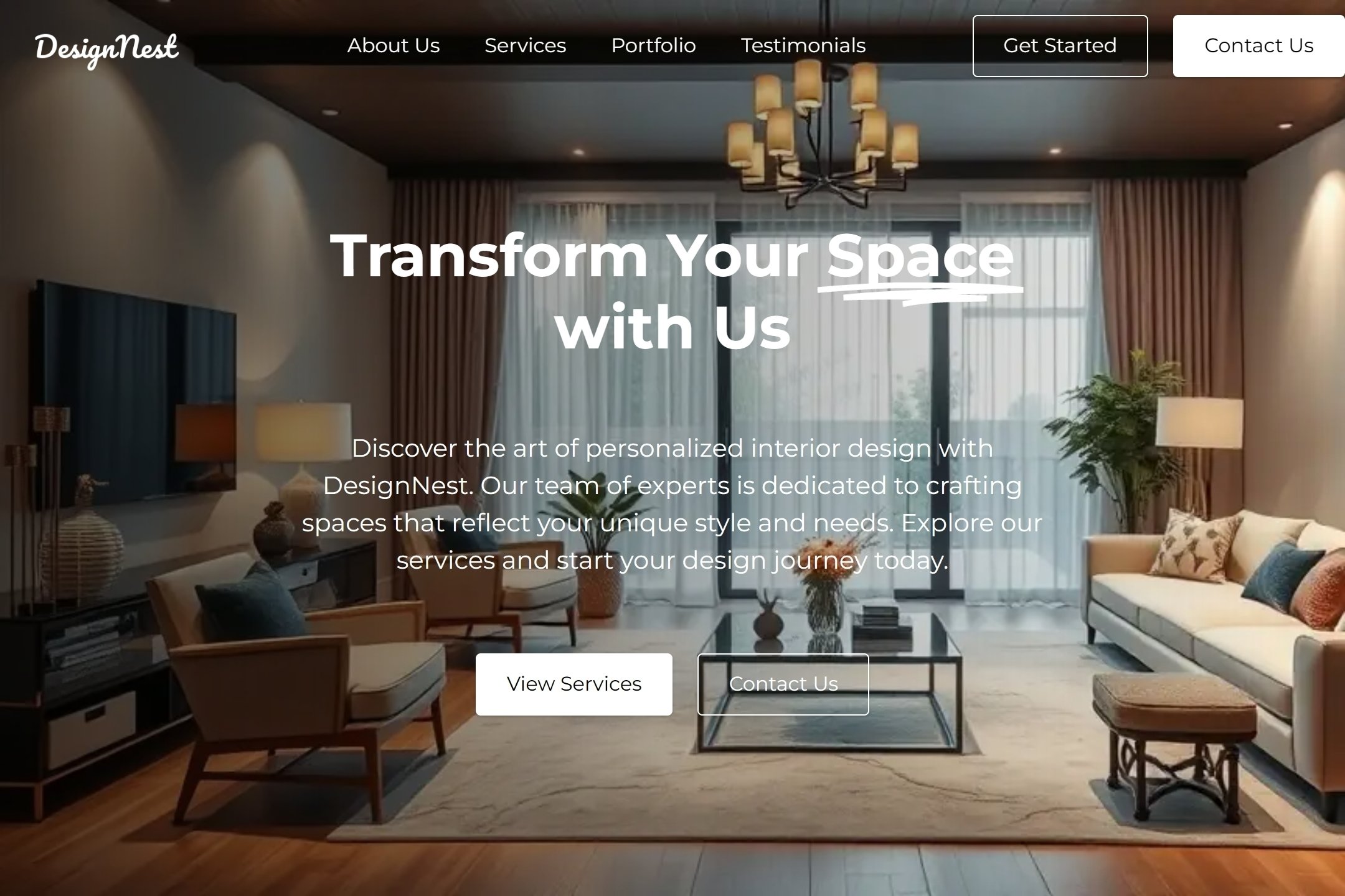 Interior designer website template