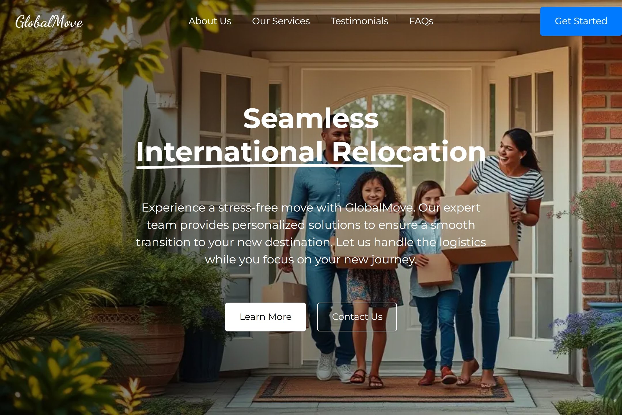 International movement website template