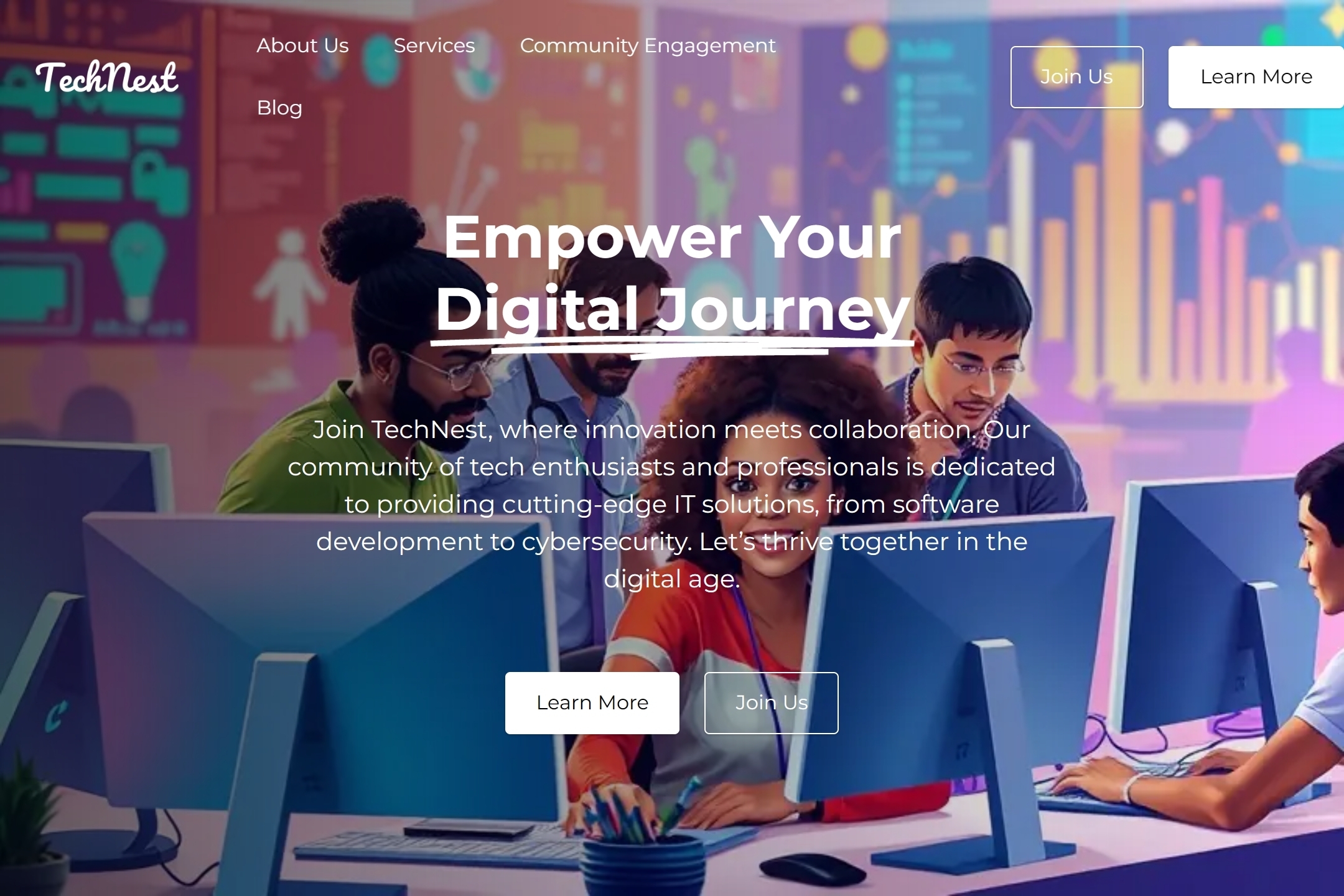 IT solutions community website template