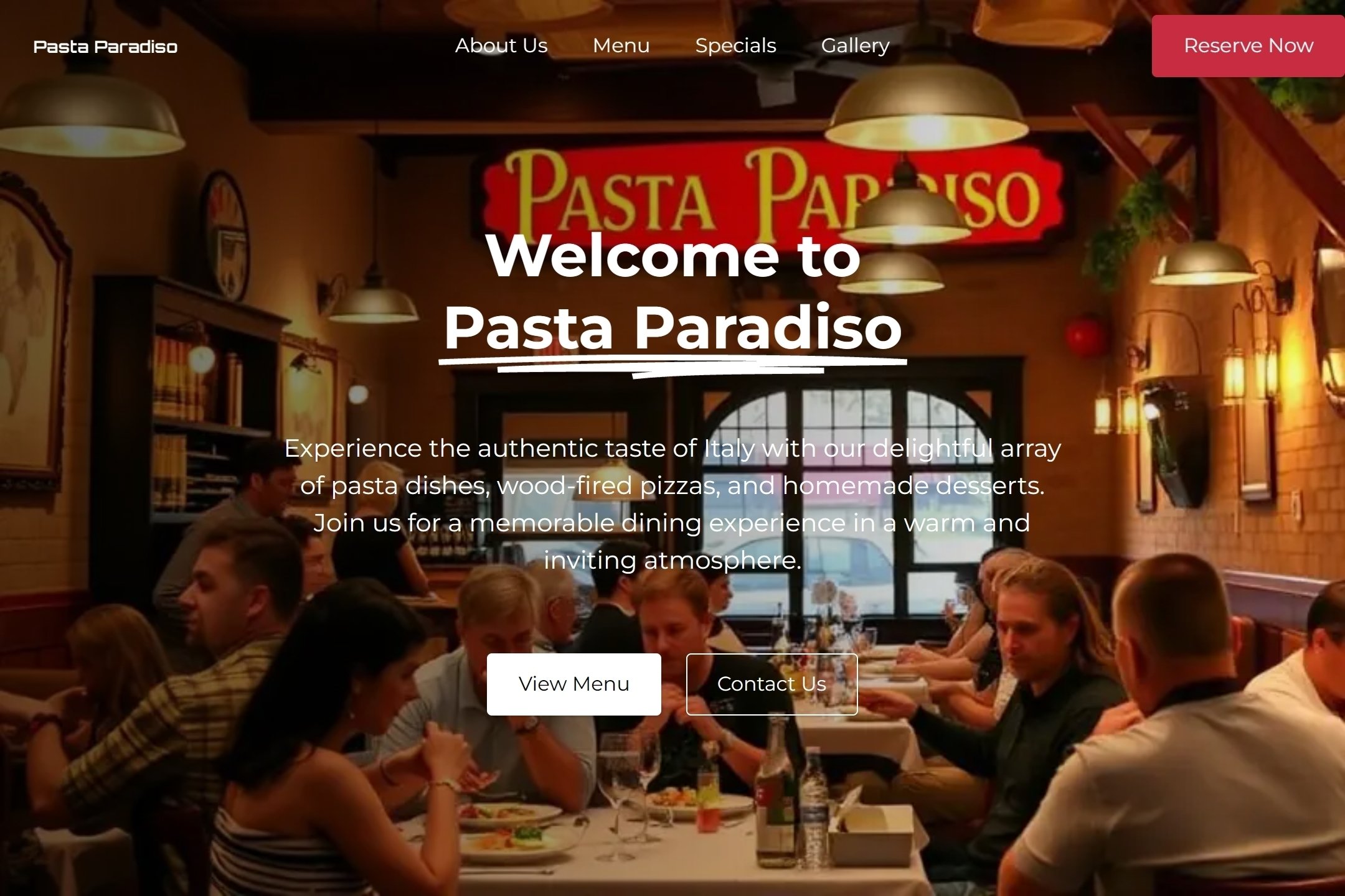 Italian restaurant website template