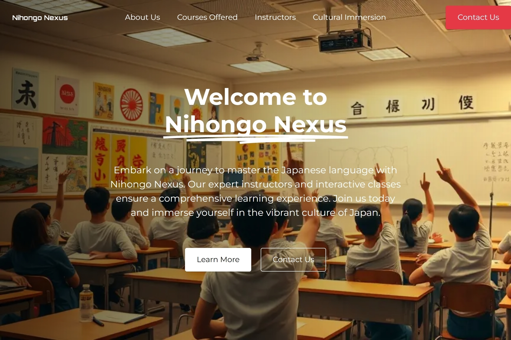 Japanese language school website template